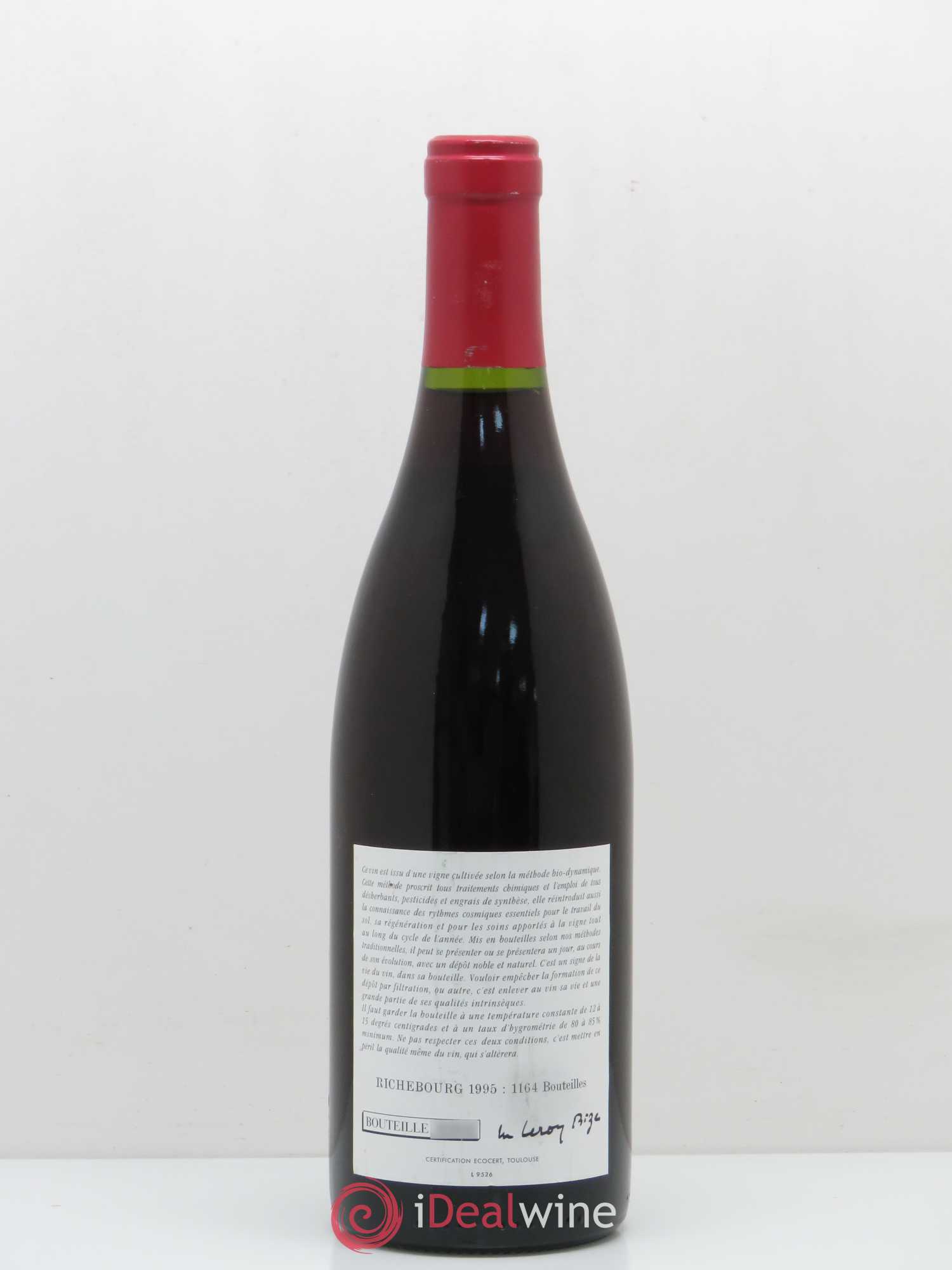 Richebourg Grand Cru Leroy (Domaine) 1995 - Lot de 1 bouteille - 1