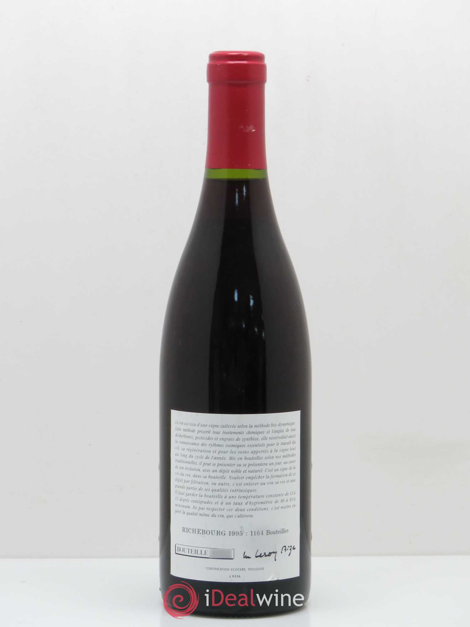 Richebourg Grand Cru Leroy (Domaine) 1995 - Lot de 1 bouteille - 1