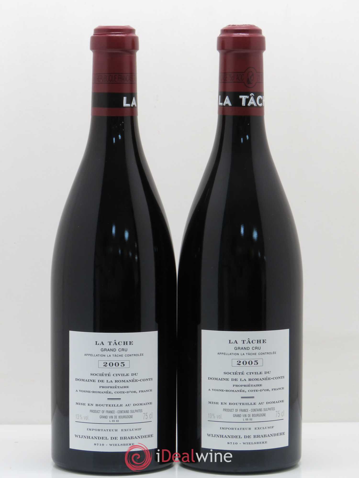 La Tâche Grand Cru Domaine de la Romanée-Conti 2005 - Lot de 2 bouteilles - 1