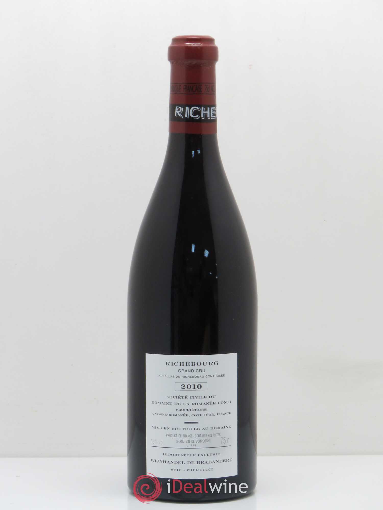 Richebourg Grand Cru Domaine de la Romanée-Conti 2010 - Lot de 1 bouteille - 1