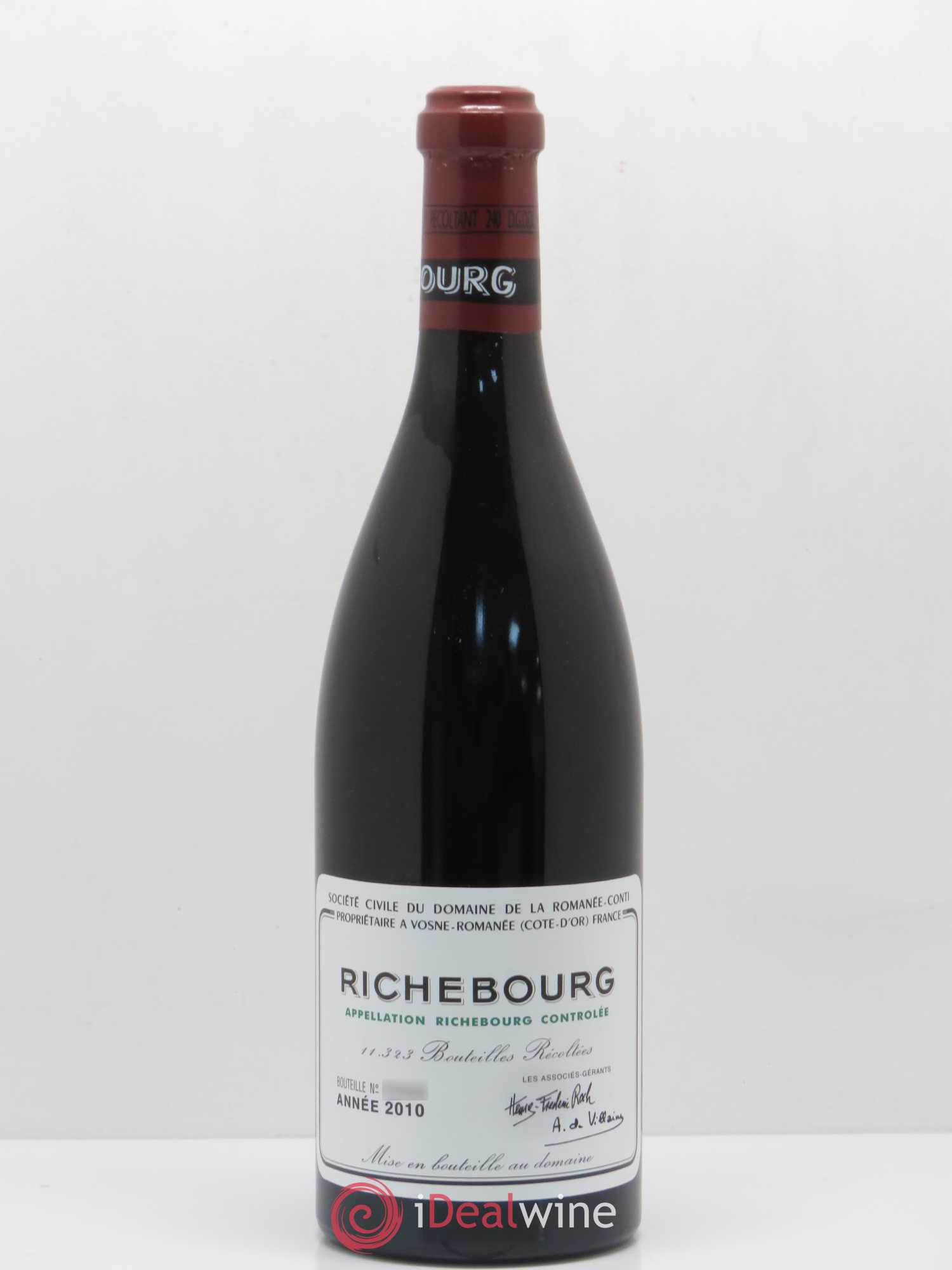 Richebourg Grand Cru Domaine de la Romanée-Conti 2010 - Lot de 1 bouteille - 0