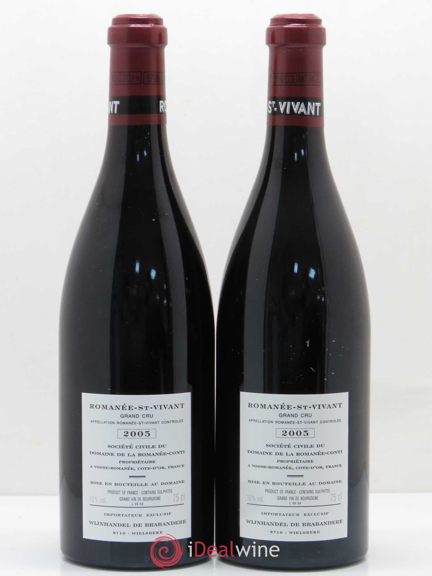 Romanée-Saint-Vivant Grand Cru Domaine de la Romanée-Conti 2005 - Lot de 2 bouteilles - 1