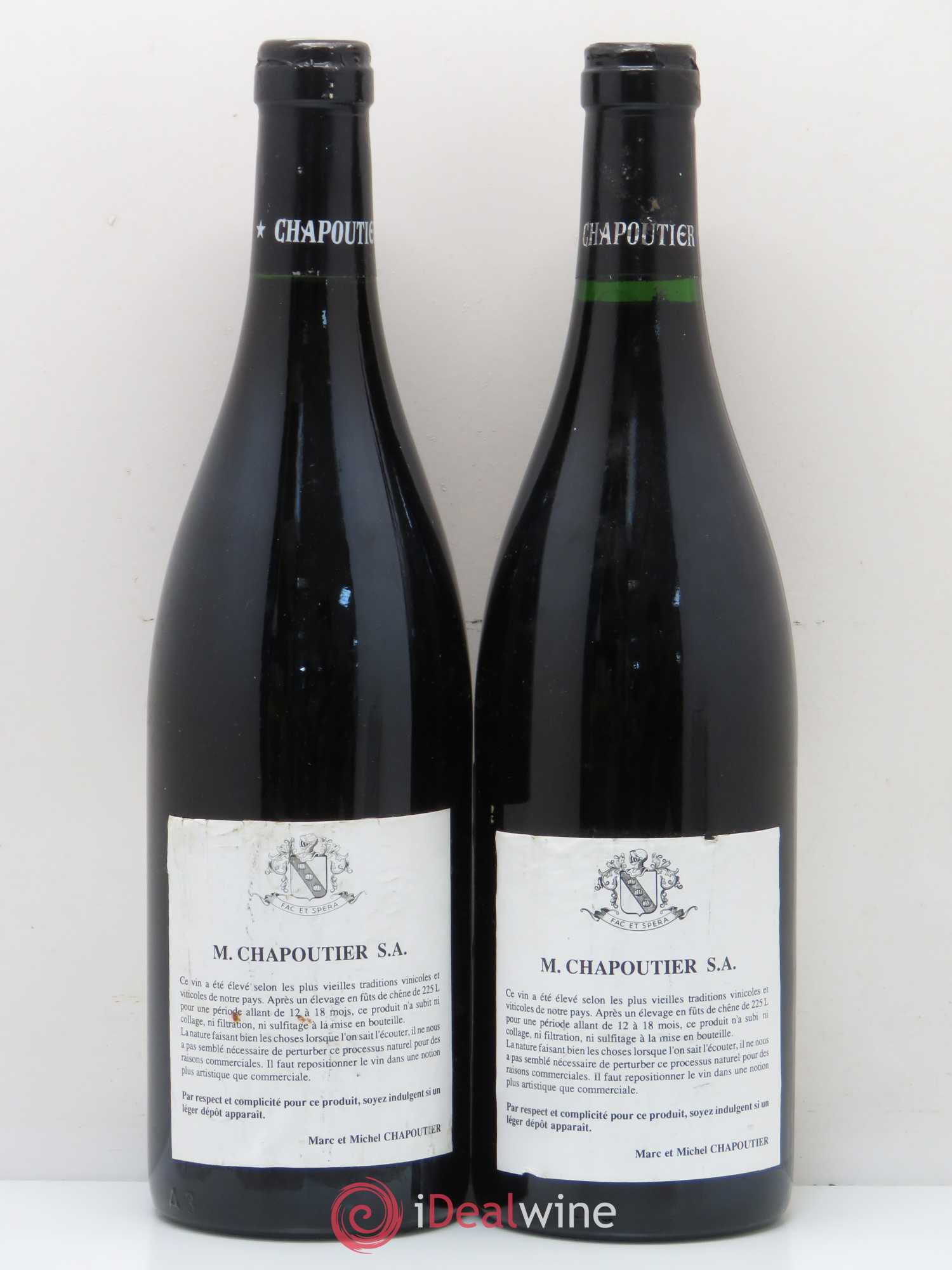 Hermitage Ermitage Le Pavillon Chapoutier 1989 - Lot de 2 bouteilles - 1
