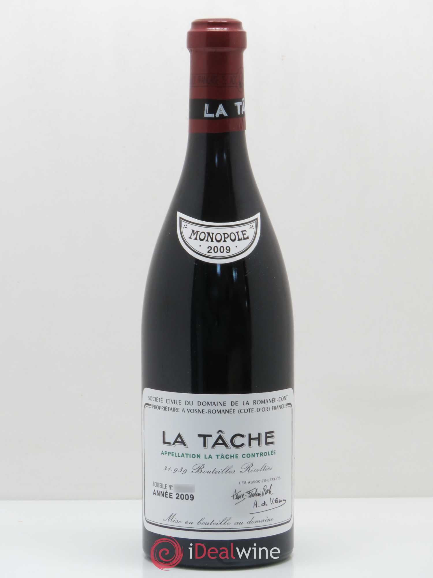 La Tâche Grand Cru Domaine de la Romanée-Conti 2009 - Lot de 1 bouteille - 0