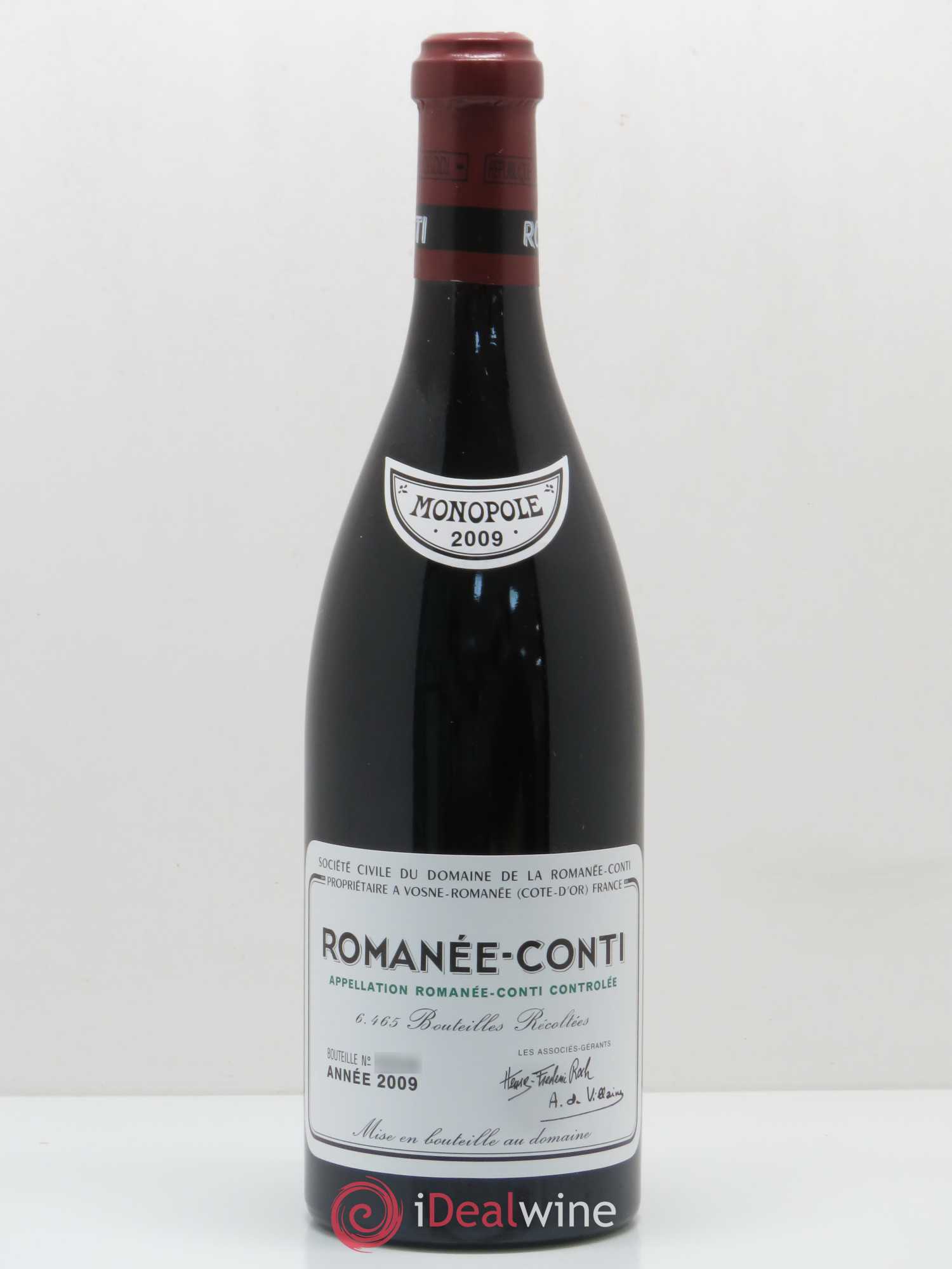 Romanée-Conti Grand Cru Domaine de la Romanée-Conti 2009 - Lot de 1 bouteille - 0