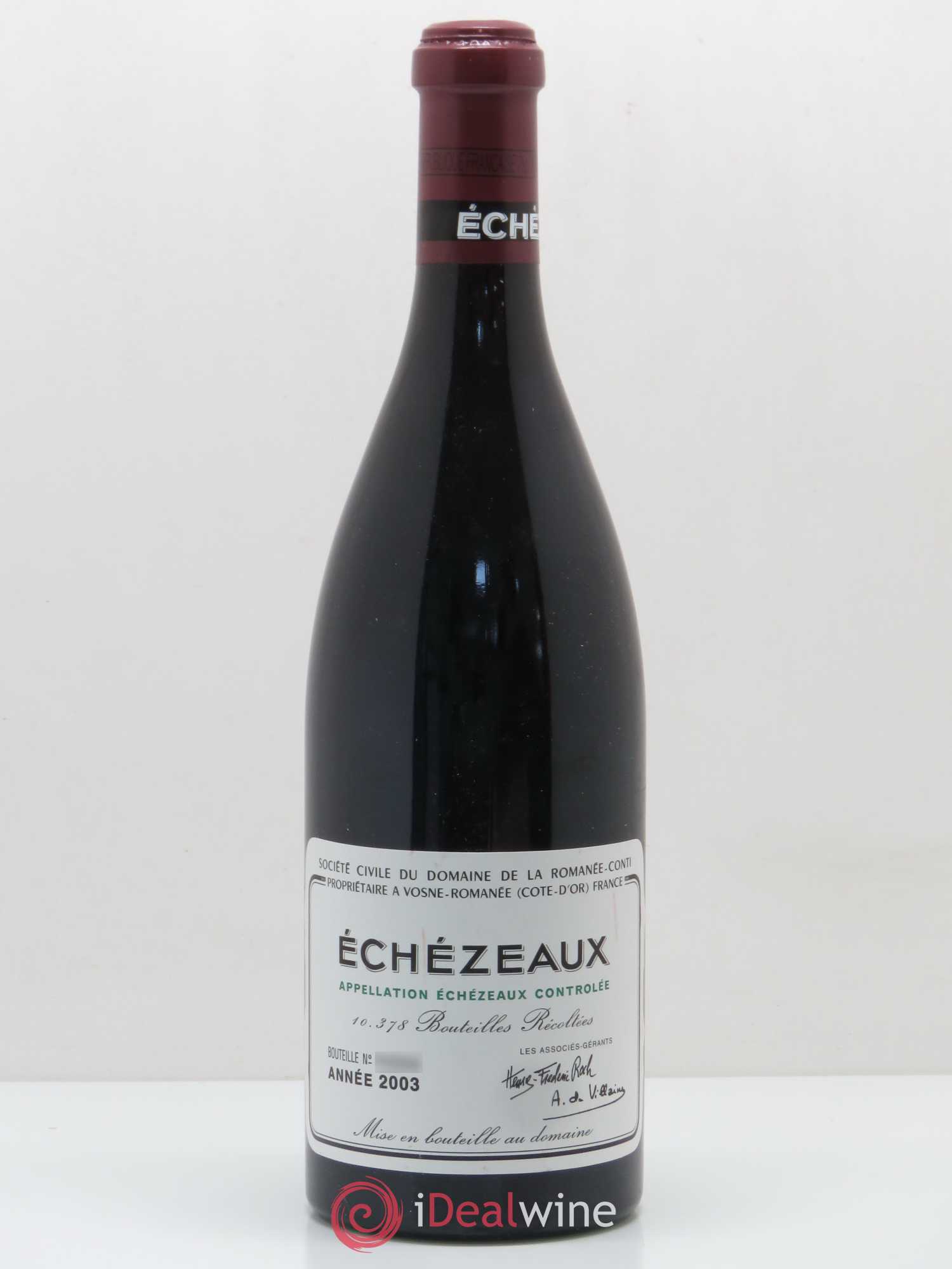 Echezeaux Grand Cru Domaine de la Romanée-Conti 2003 - Lot de 1 bouteille - 0