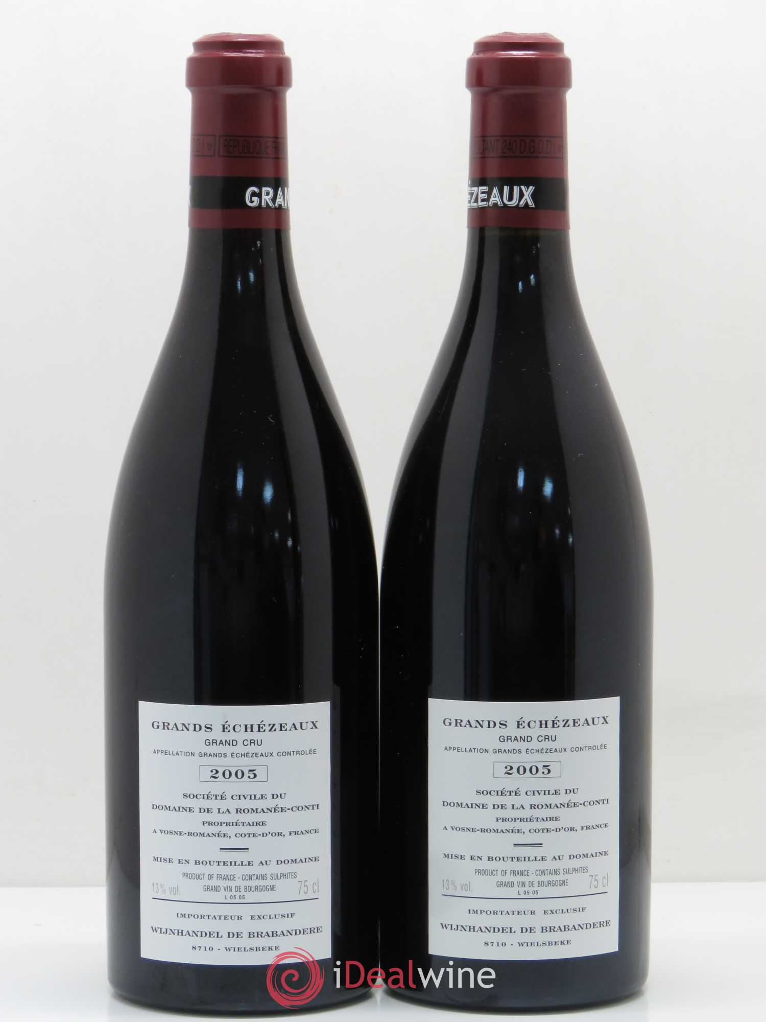 Grands-Echezeaux Grand Cru Domaine de la Romanée-Conti 2005 - Lot de 2 bouteilles - 1