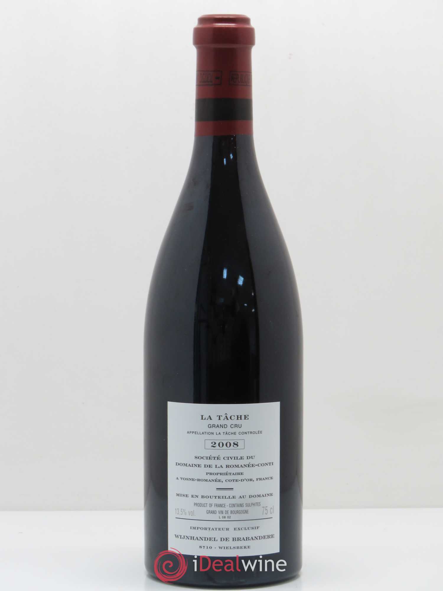 La Tâche Grand Cru Domaine de la Romanée-Conti 2008 - Lot de 1 bouteille - 1