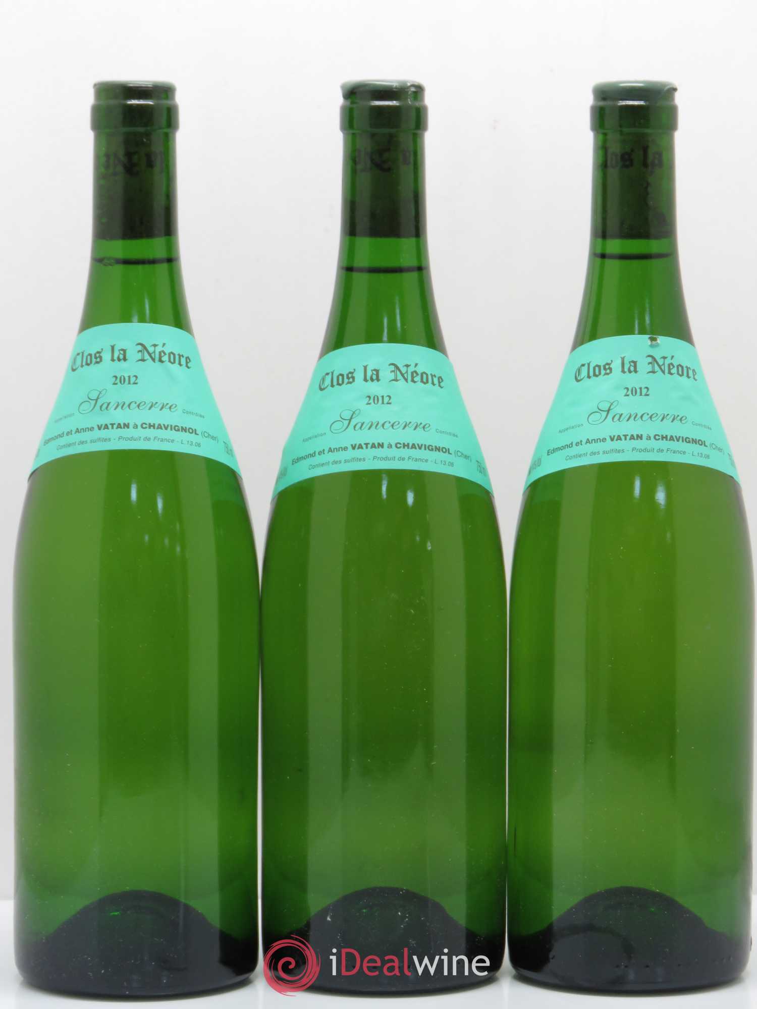 Sancerre Clos la Neore Edmond Vatan 2012 - Lot de 3 bouteilles - 0