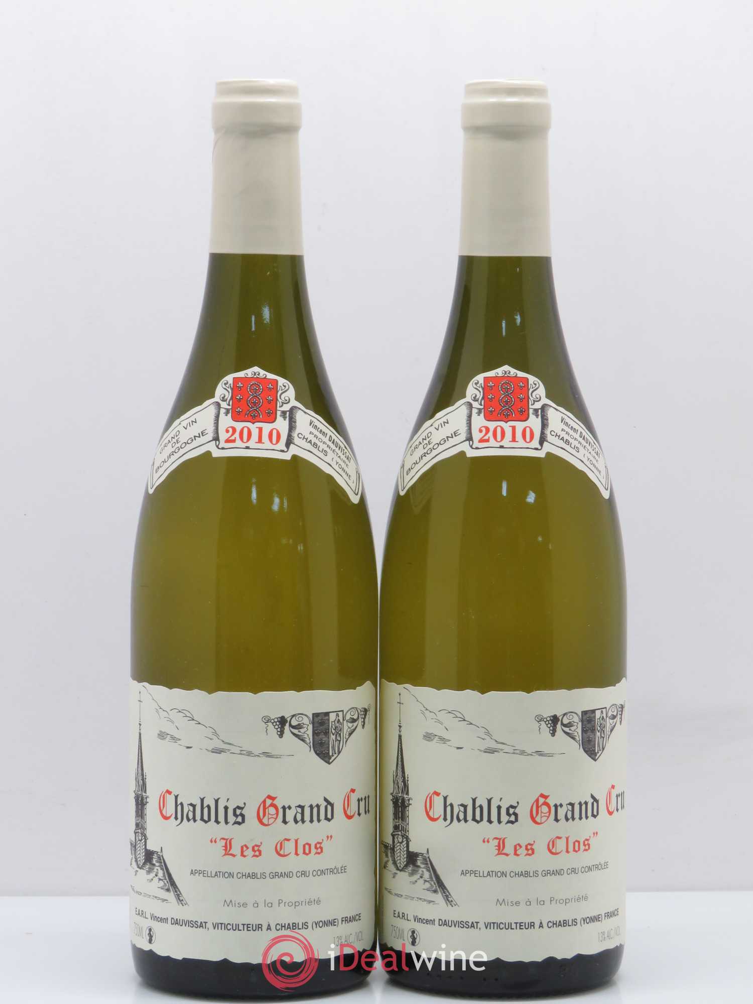 Chablis Grand Cru Les Clos Vincent Dauvissat (Domaine) 2010 - Lot de 2 bouteilles - 0
