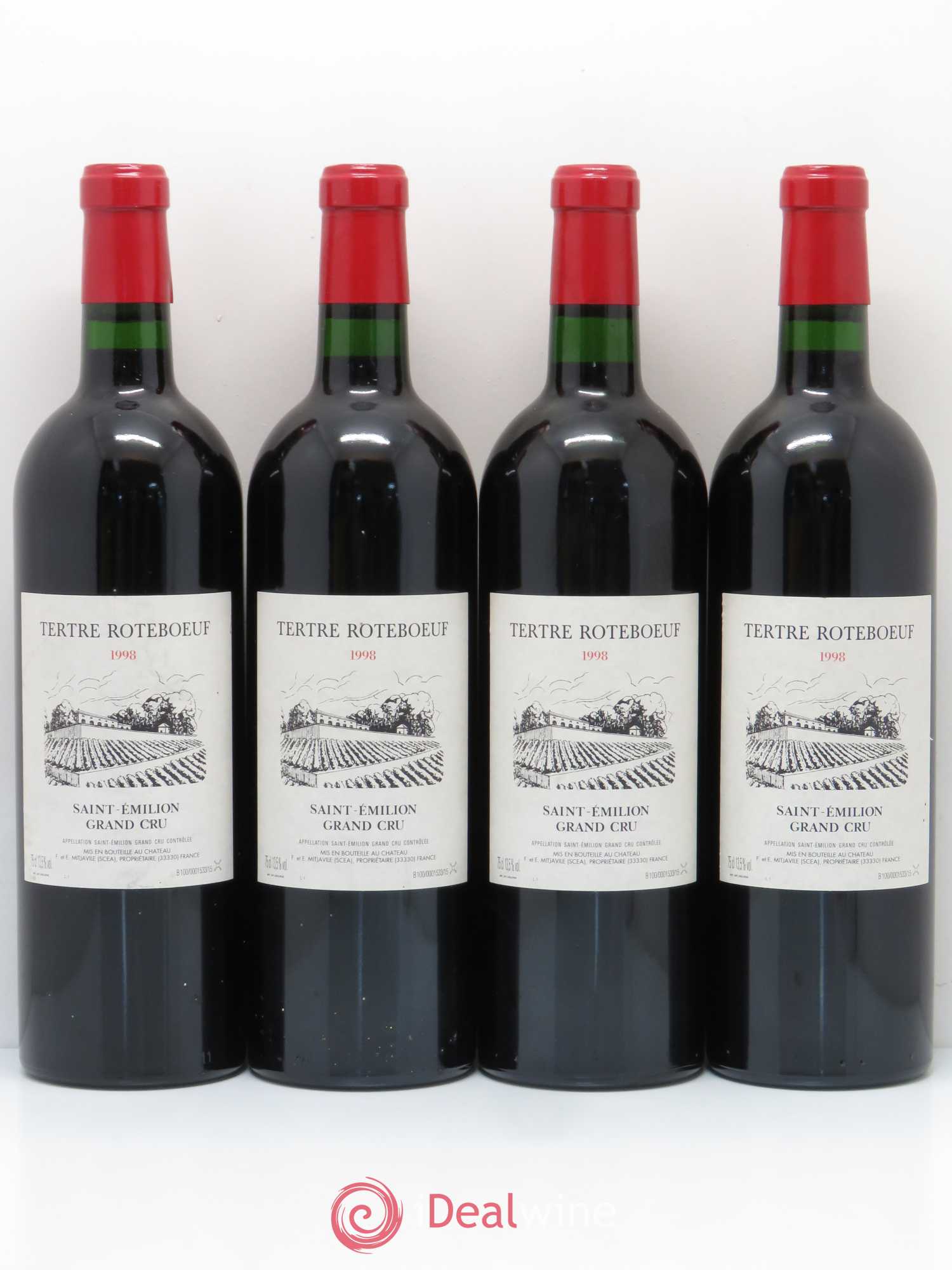 Château Tertre Roteboeuf 1998 - Lot de 4 bouteilles - 0
