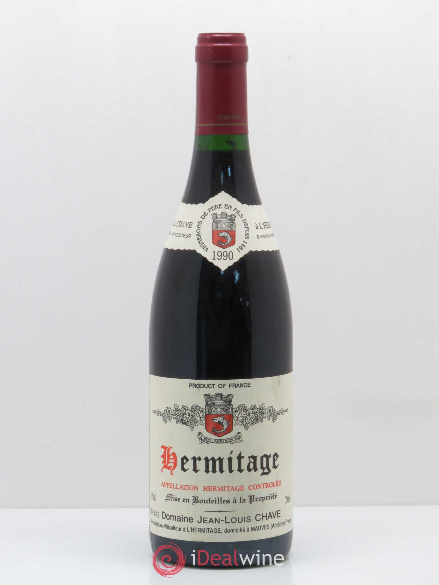 Hermitage Jean-Louis Chave 1990 - Lot de 1 bouteille - 0