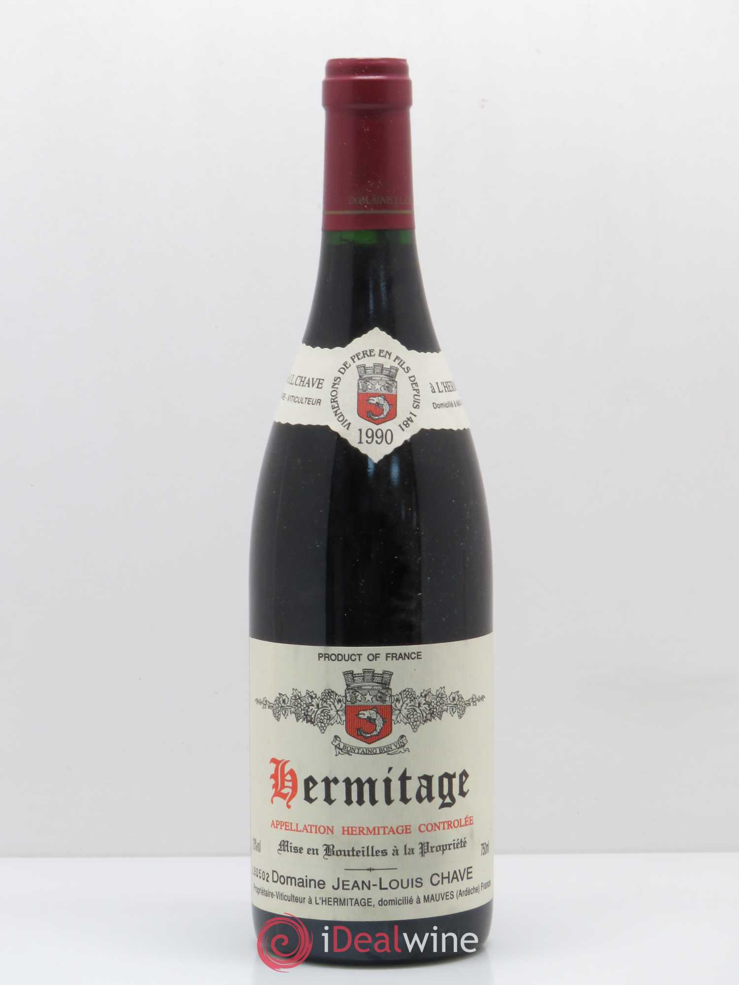 Hermitage Jean-Louis Chave 1990 - Lot de 1 bouteille - 0