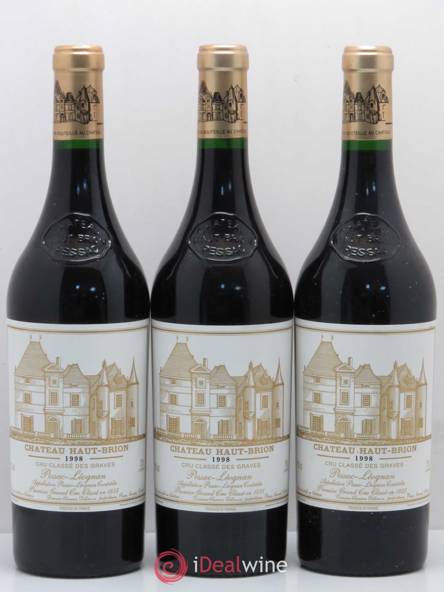 Château Haut Brion 1er Grand Cru Classé 1998 - Lotto di 12 bottiglie - 3