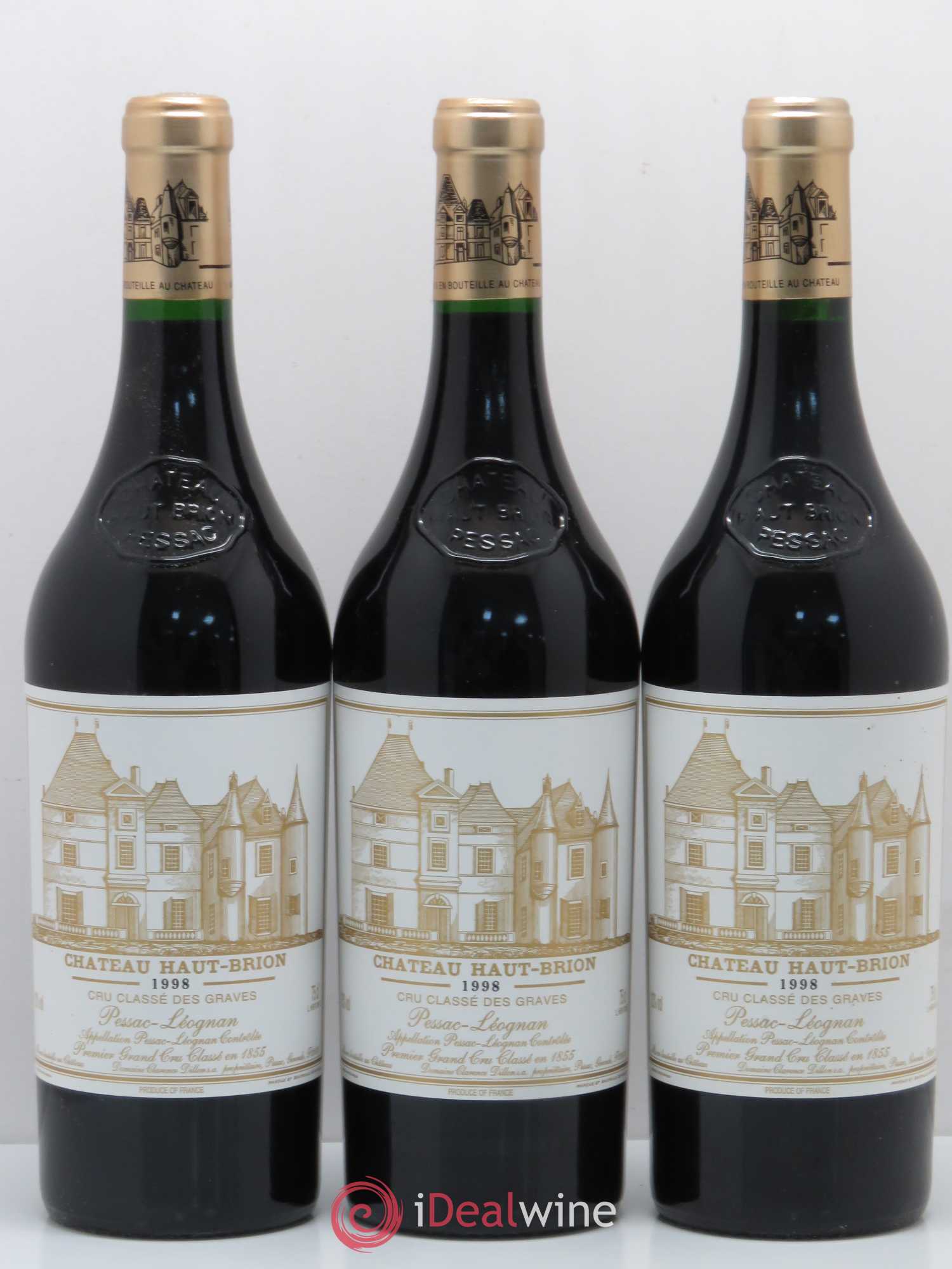 Château Haut Brion 1er Grand Cru Classé 1998 - Lotto di 12 bottiglie - 4