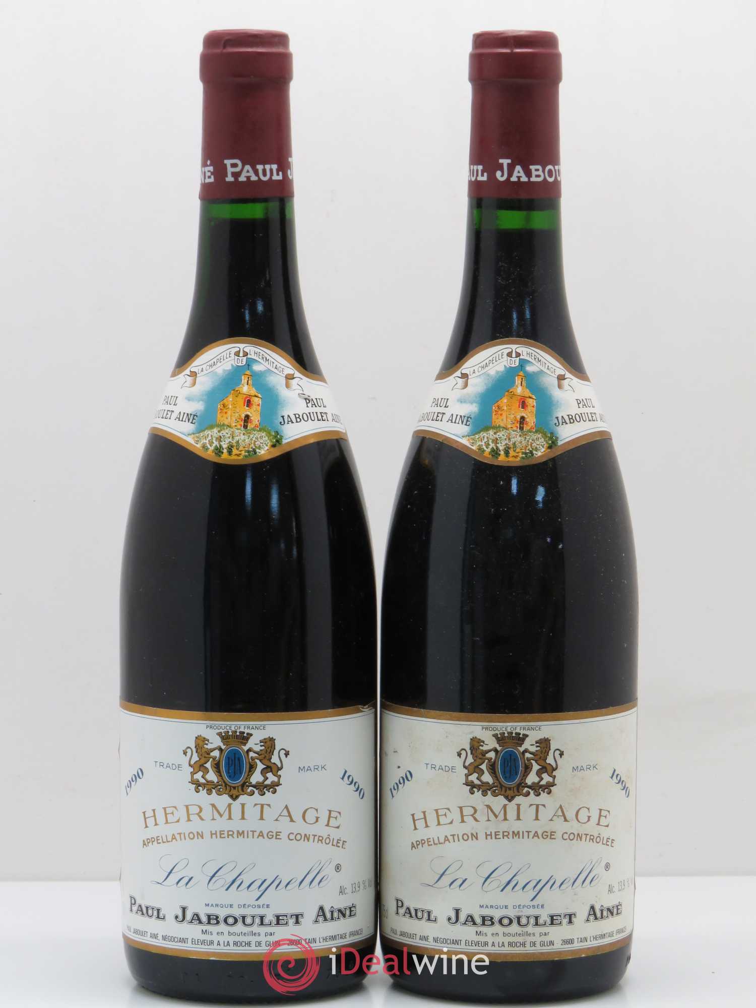 Hermitage La Chapelle Paul Jaboulet Ainé 1990 - Lot de 2 bouteilles - 0