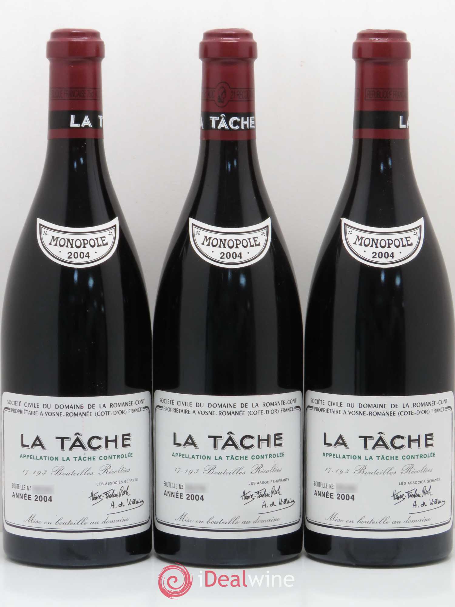 La Tâche Grand Cru Domaine de la Romanée-Conti 2004 - Lot de 6 bouteilles - 1