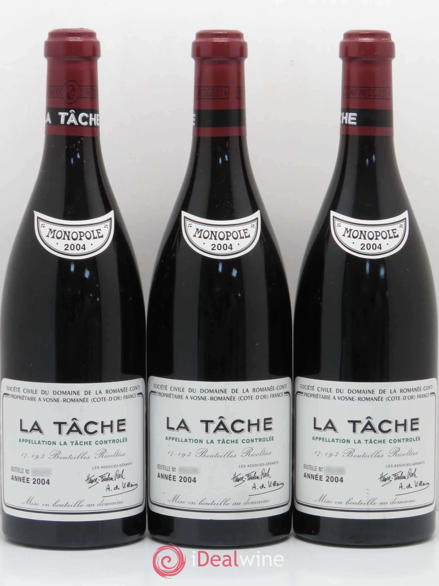 La Tâche Grand Cru Domaine de la Romanée-Conti 2004 - Lot de 6 bouteilles - 3