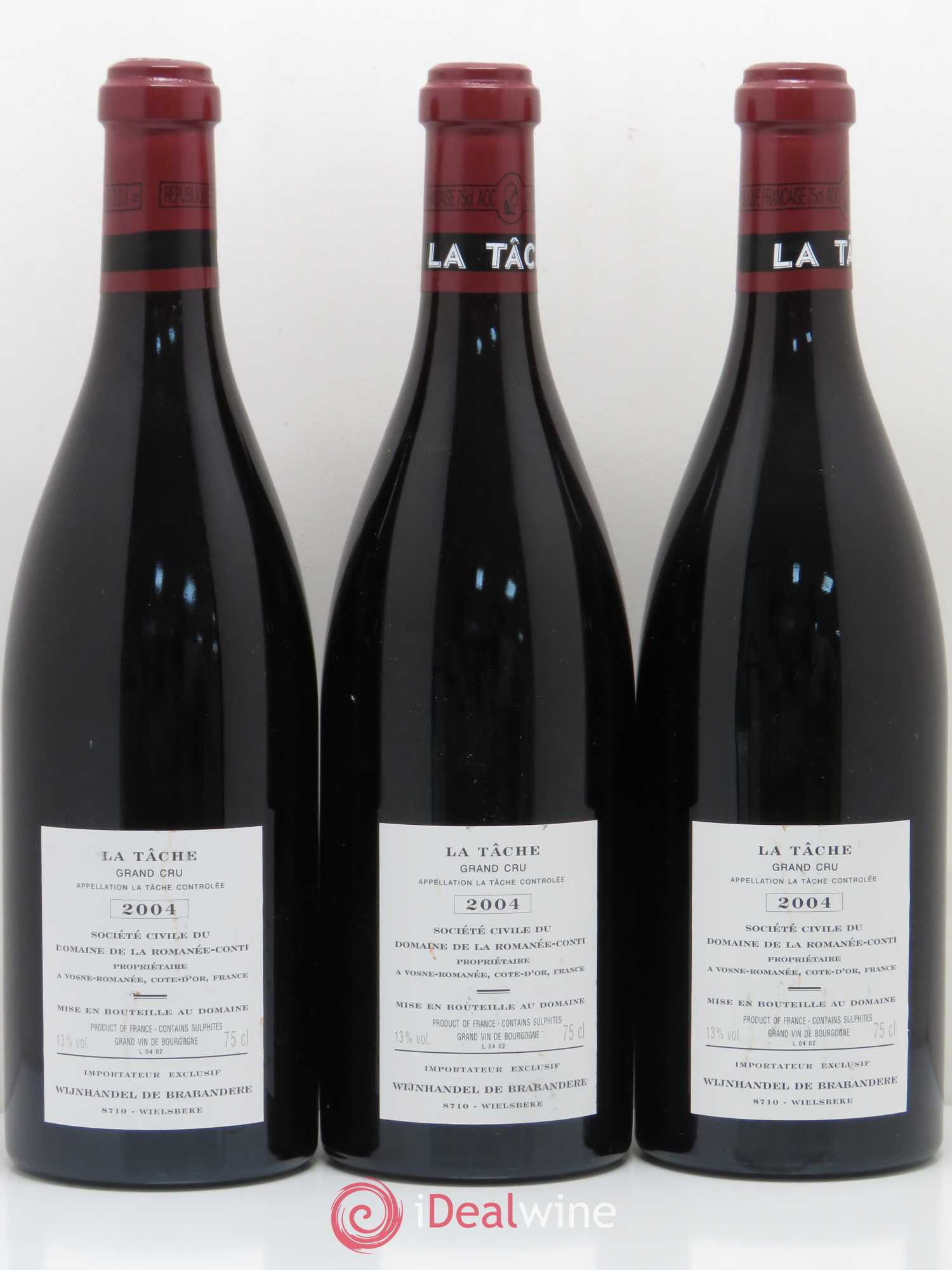 La Tâche Grand Cru Domaine de la Romanée-Conti 2004 - Lot de 6 bouteilles - 4