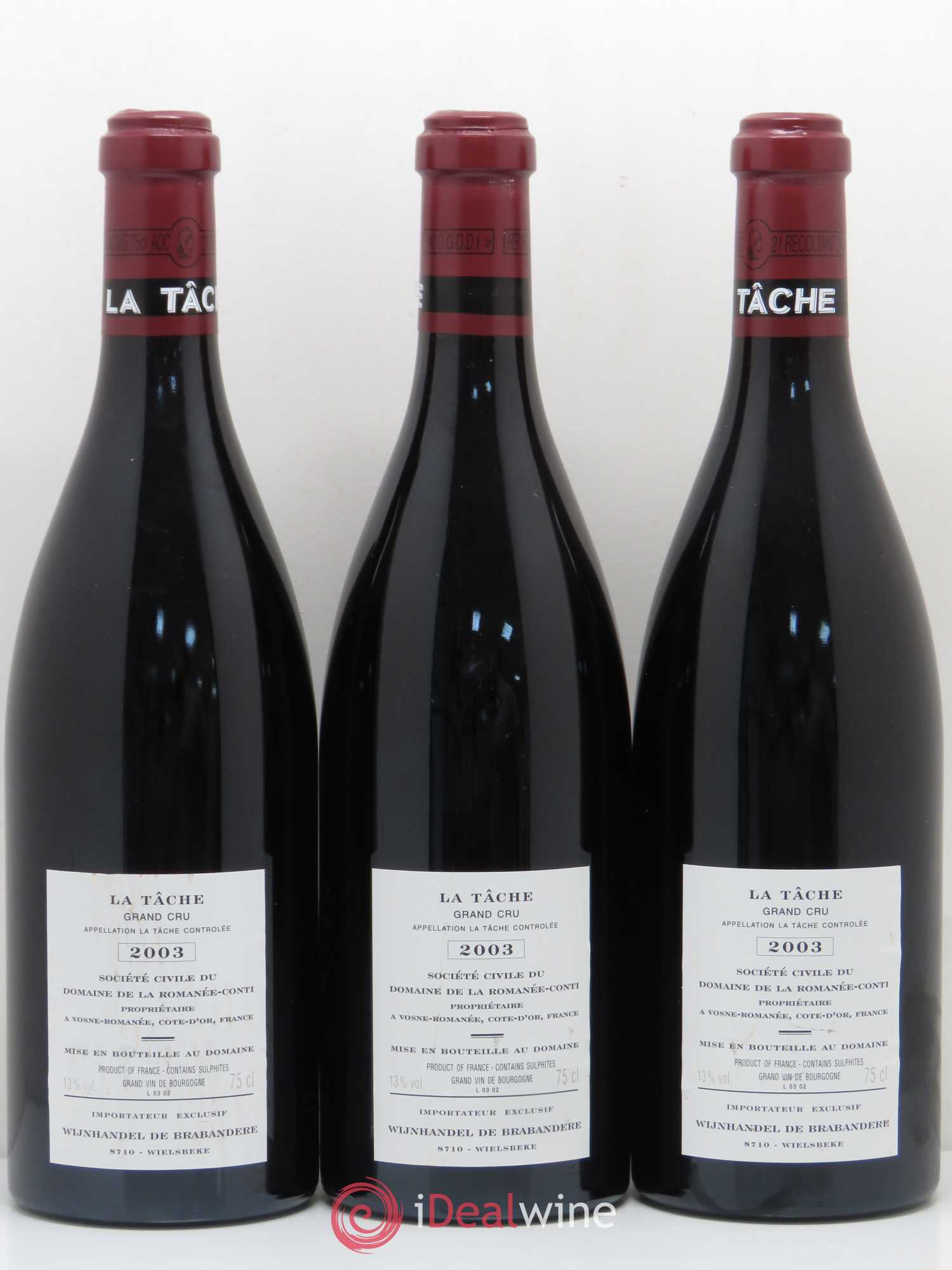 La Tâche Grand Cru Domaine de la Romanée-Conti 2003 - Lot of 6 bottles - 2