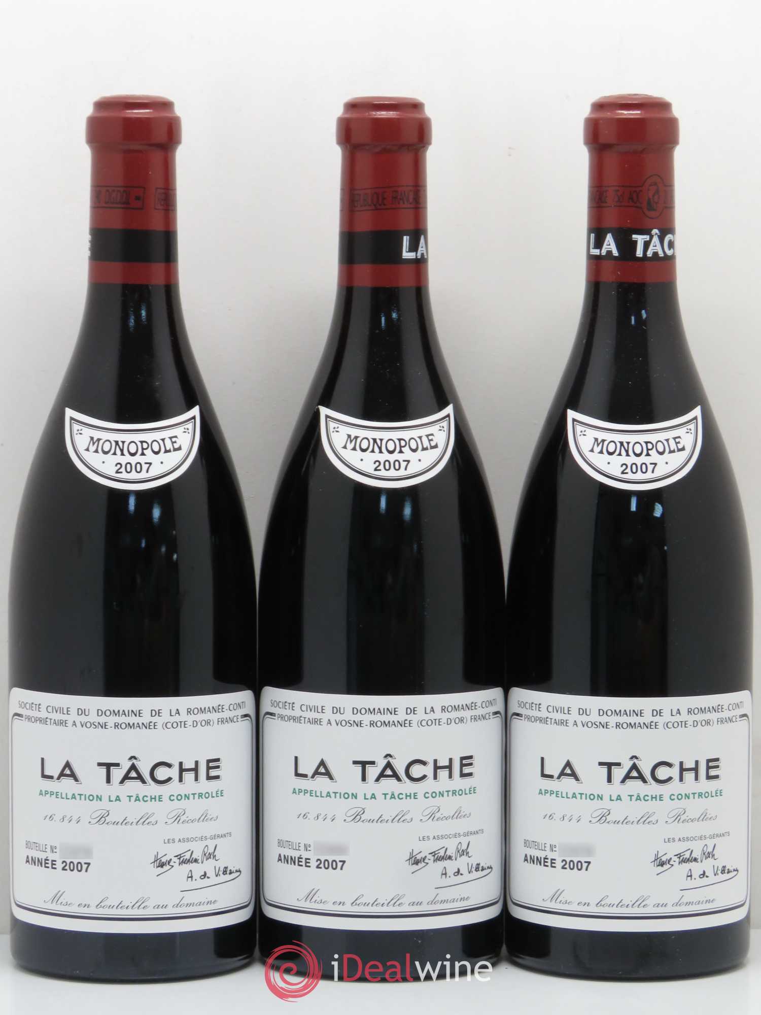 La Tâche Grand Cru Domaine de la Romanée-Conti 2007 - Lot de 6 bouteilles - 1