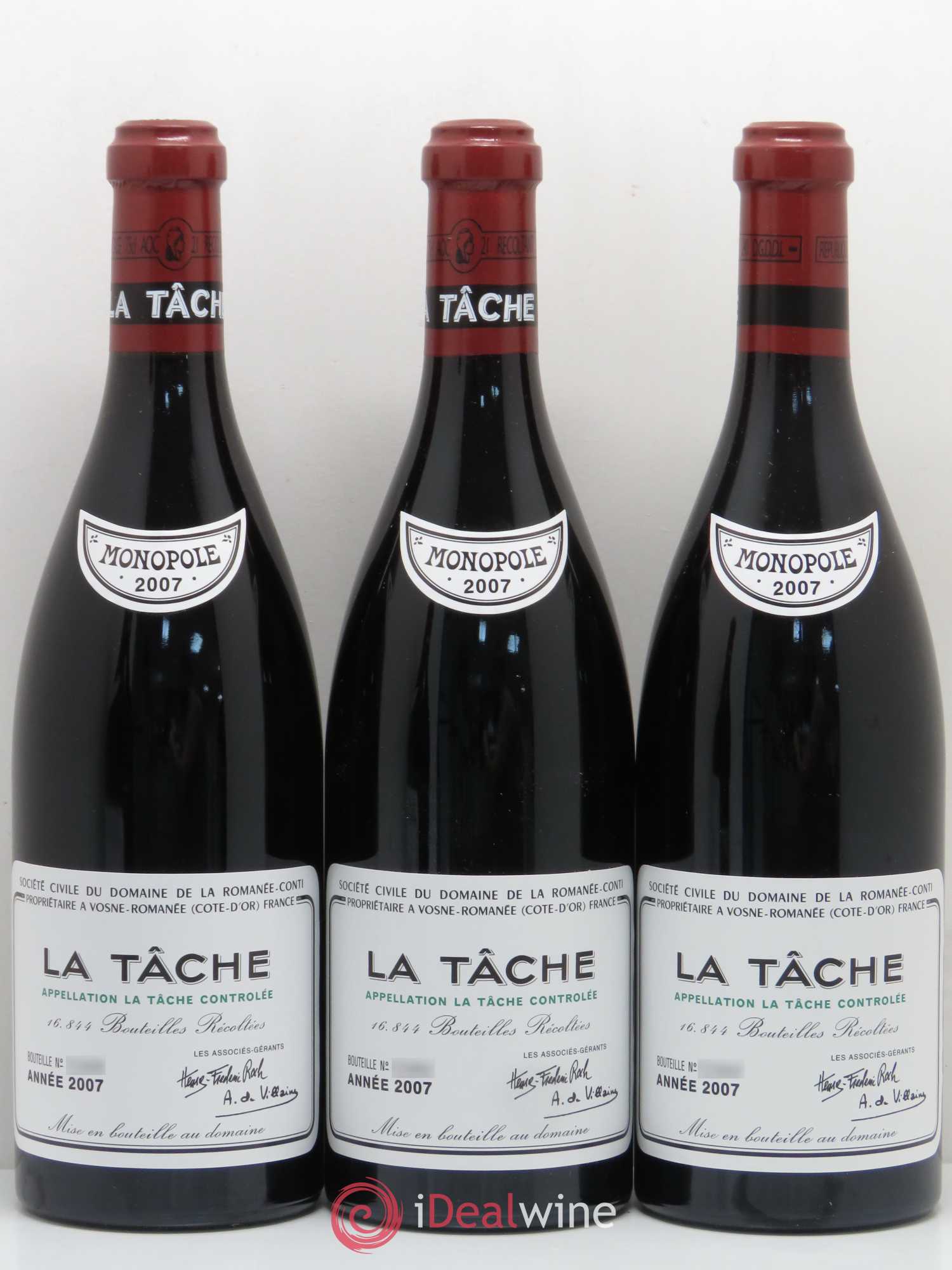 La Tâche Grand Cru Domaine de la Romanée-Conti 2007 - Lot de 6 bouteilles - 3