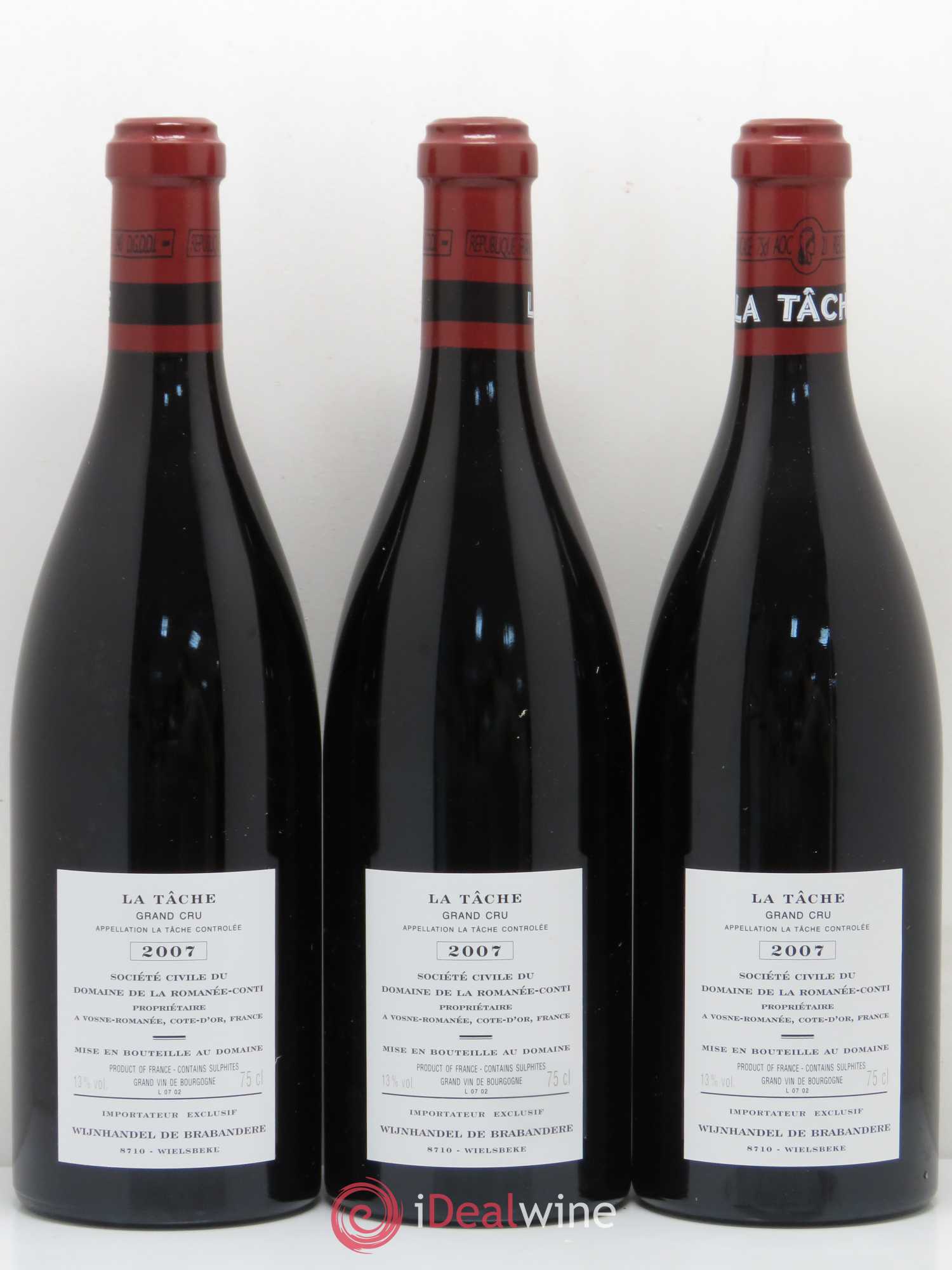 La Tâche Grand Cru Domaine de la Romanée-Conti 2007 - Lot de 6 bouteilles - 4