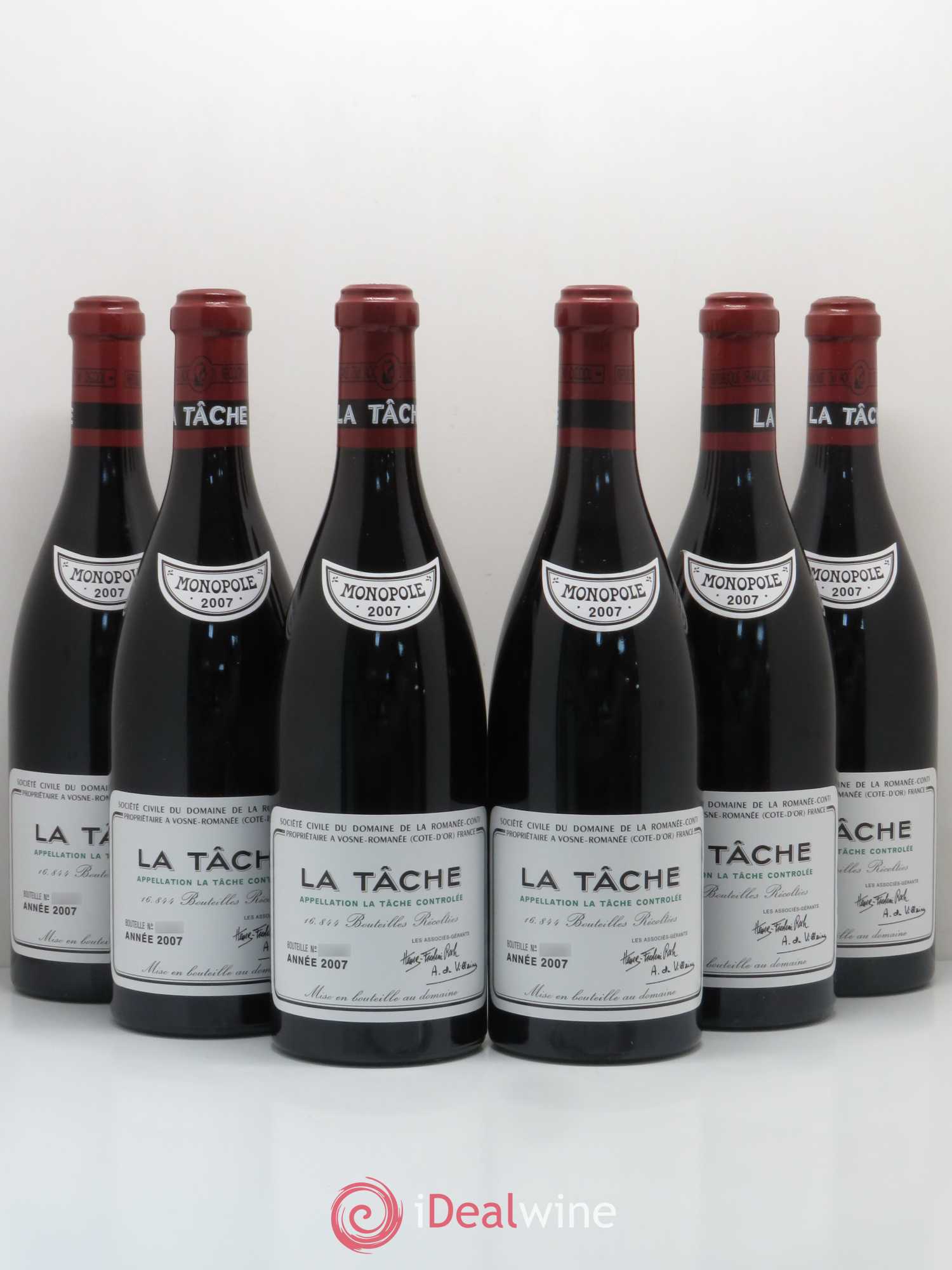 La Tâche Grand Cru Domaine de la Romanée-Conti 2007 - Lot de 6 bouteilles - 0