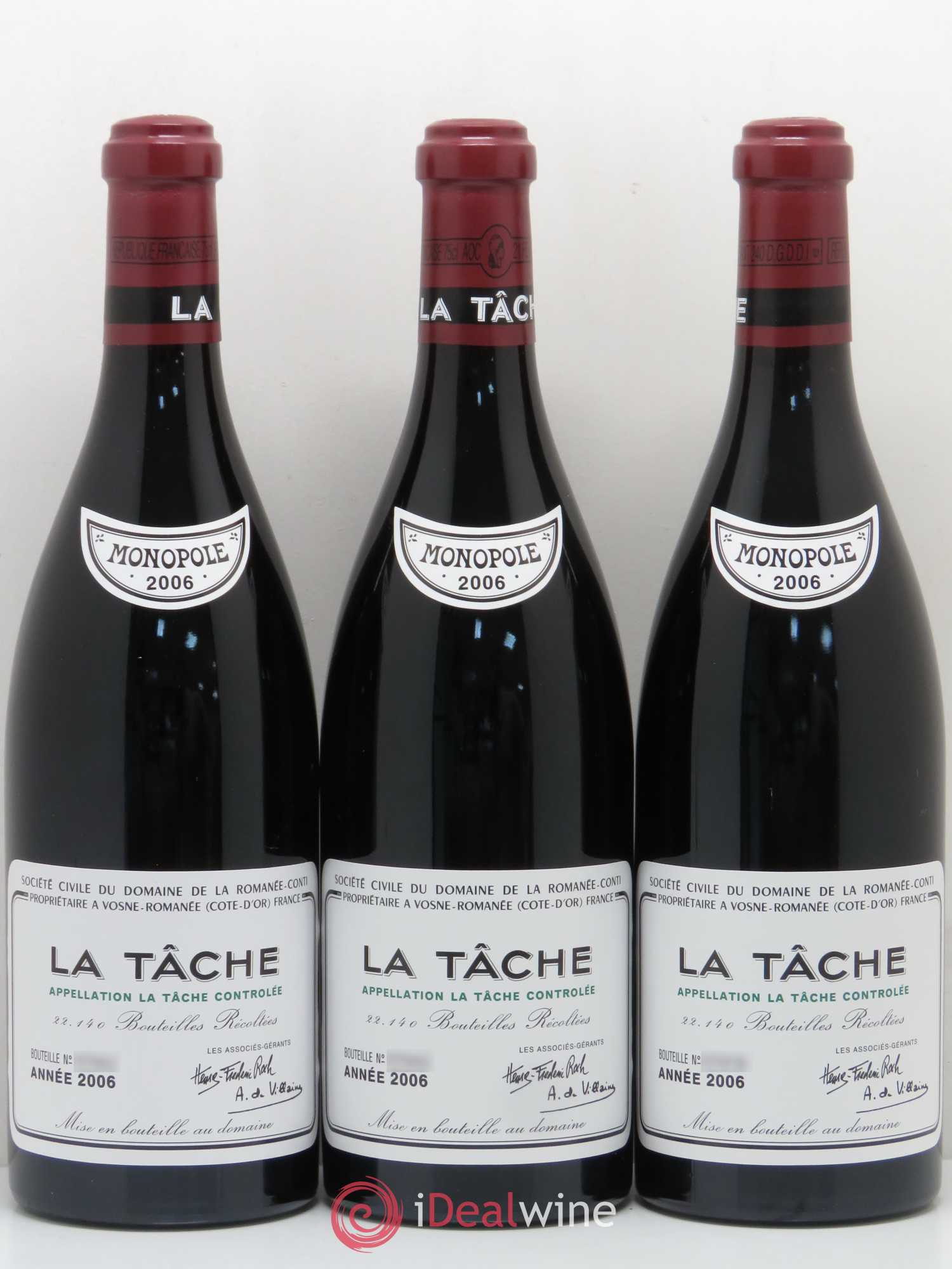 La Tâche Grand Cru Domaine de la Romanée-Conti 2006 - Lot de 6 bouteilles - 1