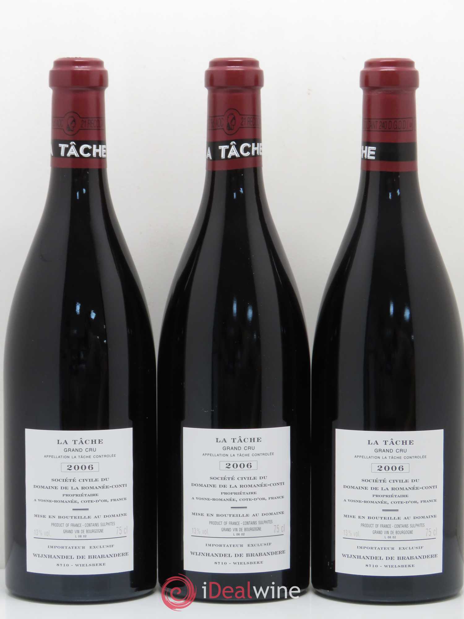 La Tâche Grand Cru Domaine de la Romanée-Conti 2006 - Lot de 6 bouteilles - 4