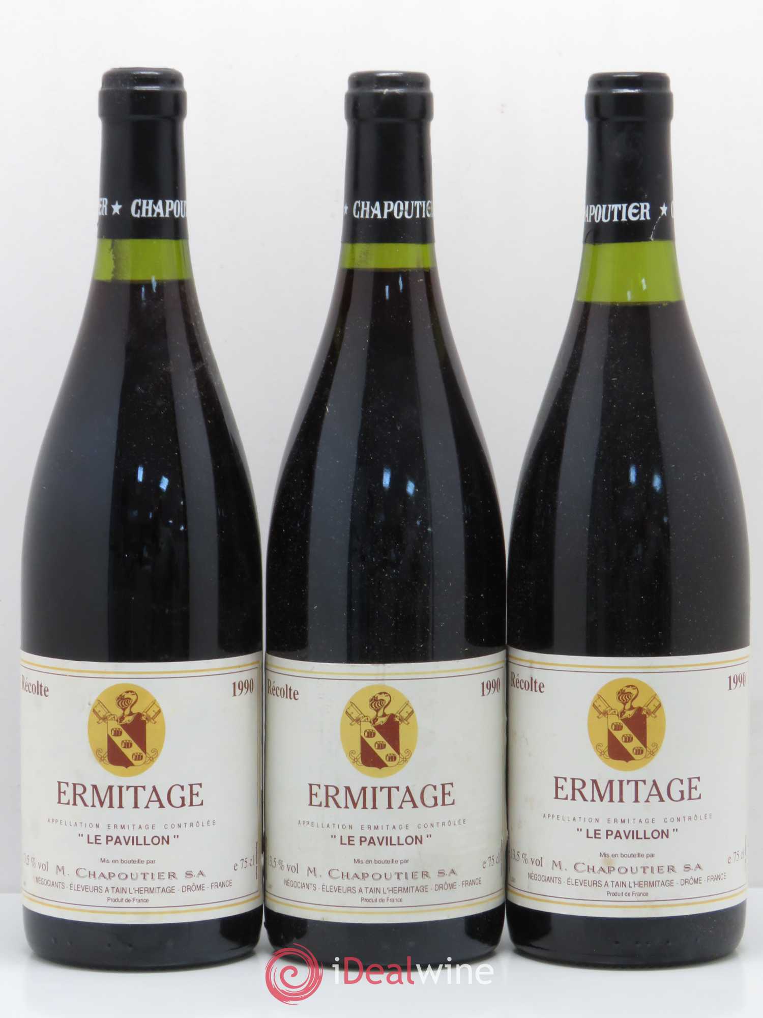 Hermitage Ermitage Le Pavillon Chapoutier 1990 - Lot de 6 bouteilles - 2