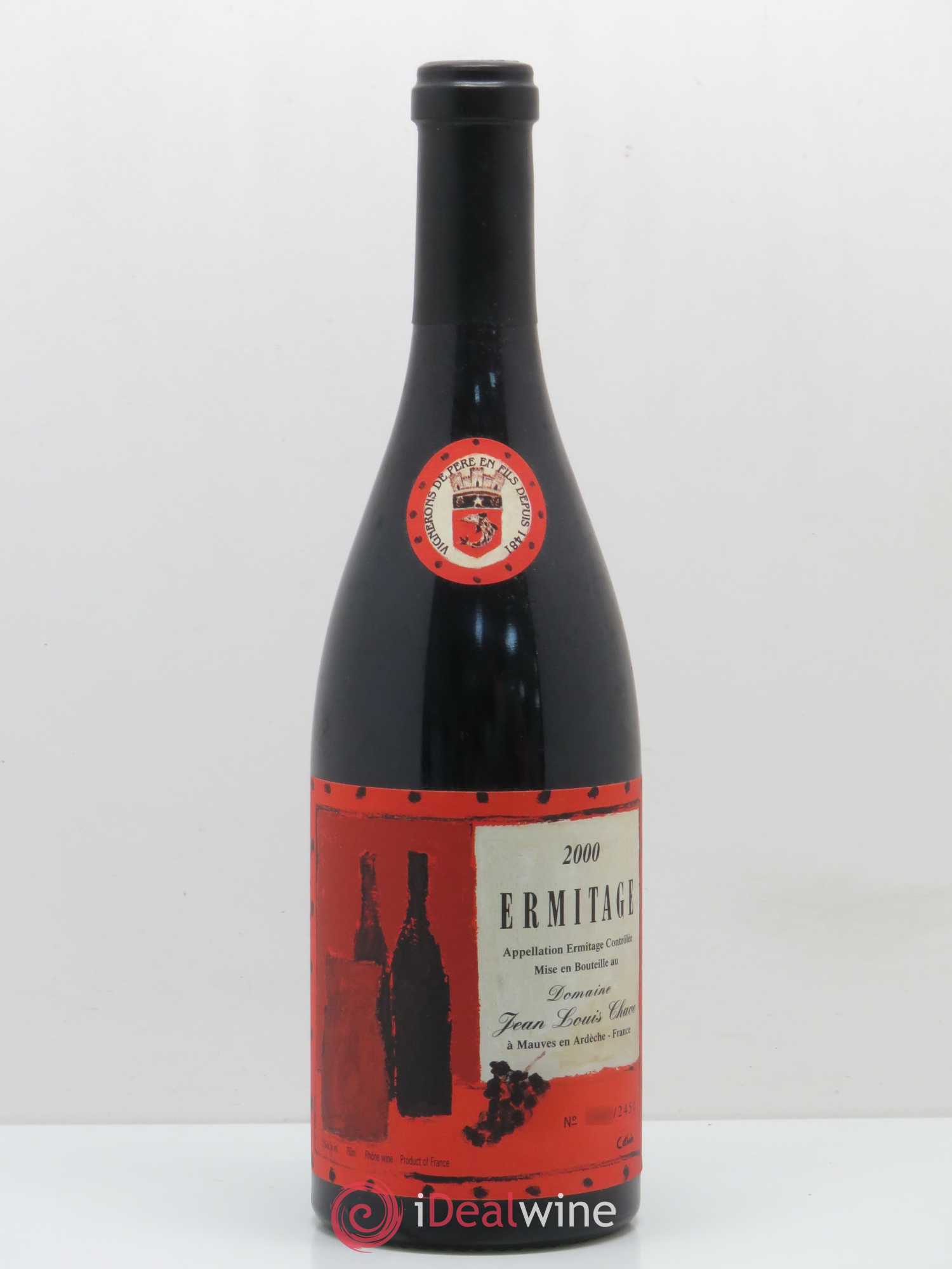 Hermitage Ermitage Cuvée Cathelin Jean-Louis Chave 2000 - Lot de 1 bouteille - 0