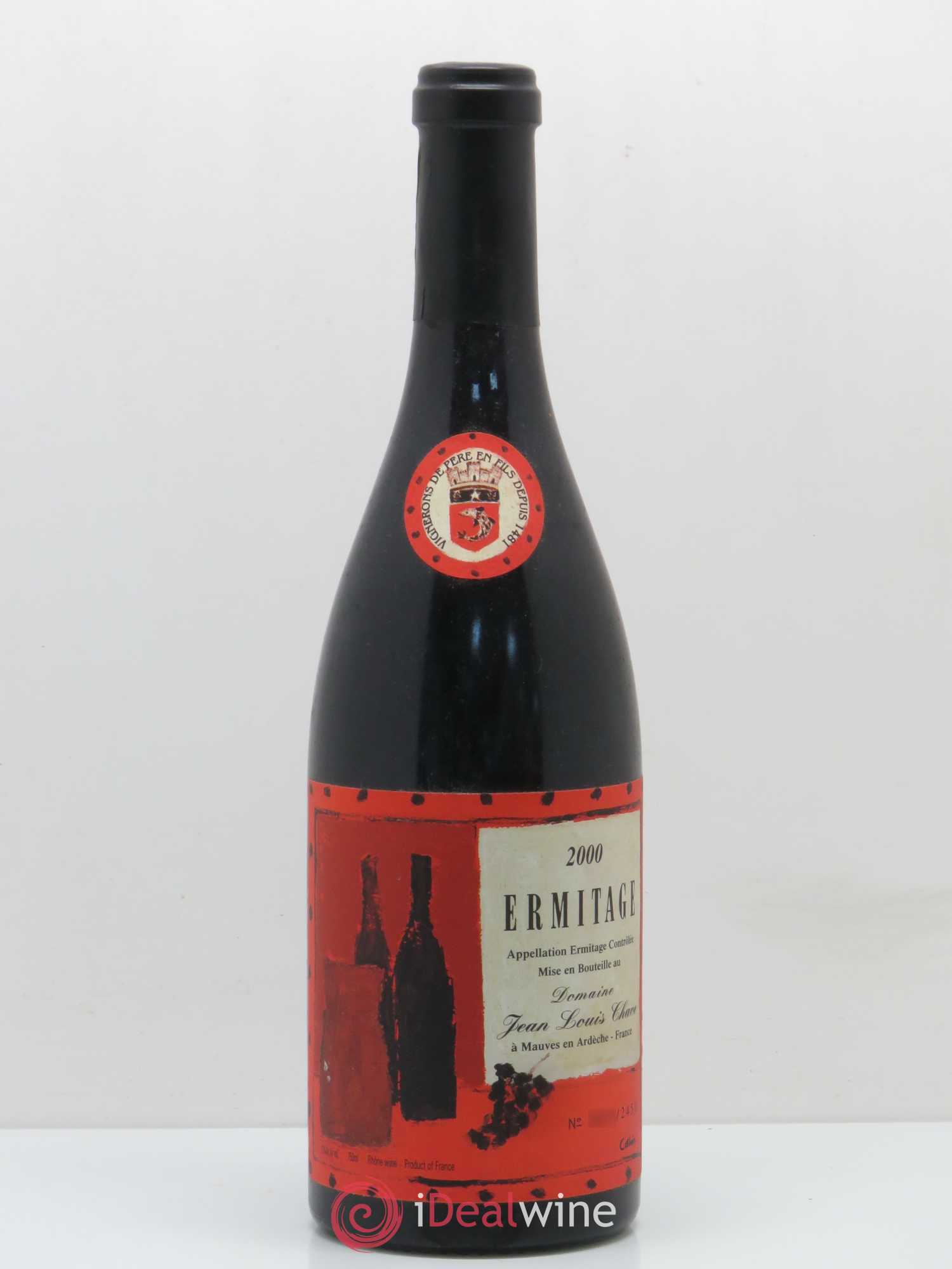 Hermitage Ermitage Cuvée Cathelin Jean-Louis Chave 2000 - Lot de 1 bouteille - 0