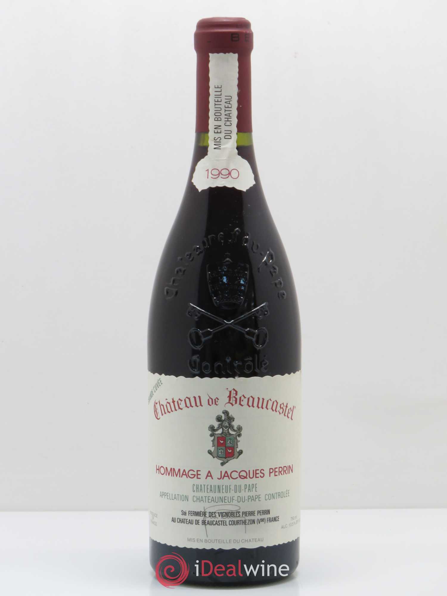 Châteauneuf-du-Pape Château de Beaucastel Hommage à Jacques Perrin Famille Perrin 1990 - Lot de 1 bouteille - 0