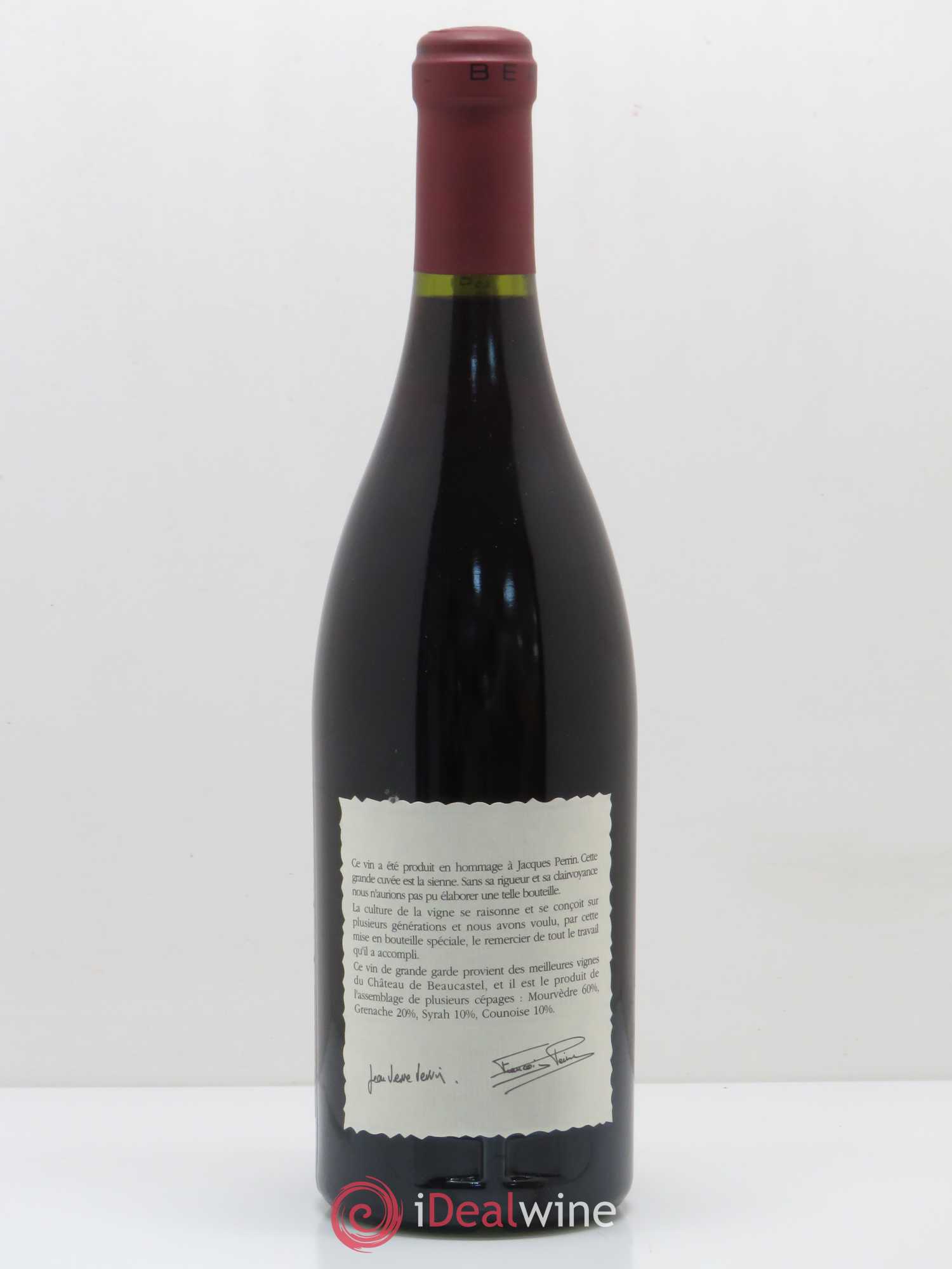 Châteauneuf-du-Pape Château de Beaucastel Hommage à Jacques Perrin Famille Perrin 1990 - Posten von 1 Flasche - 1