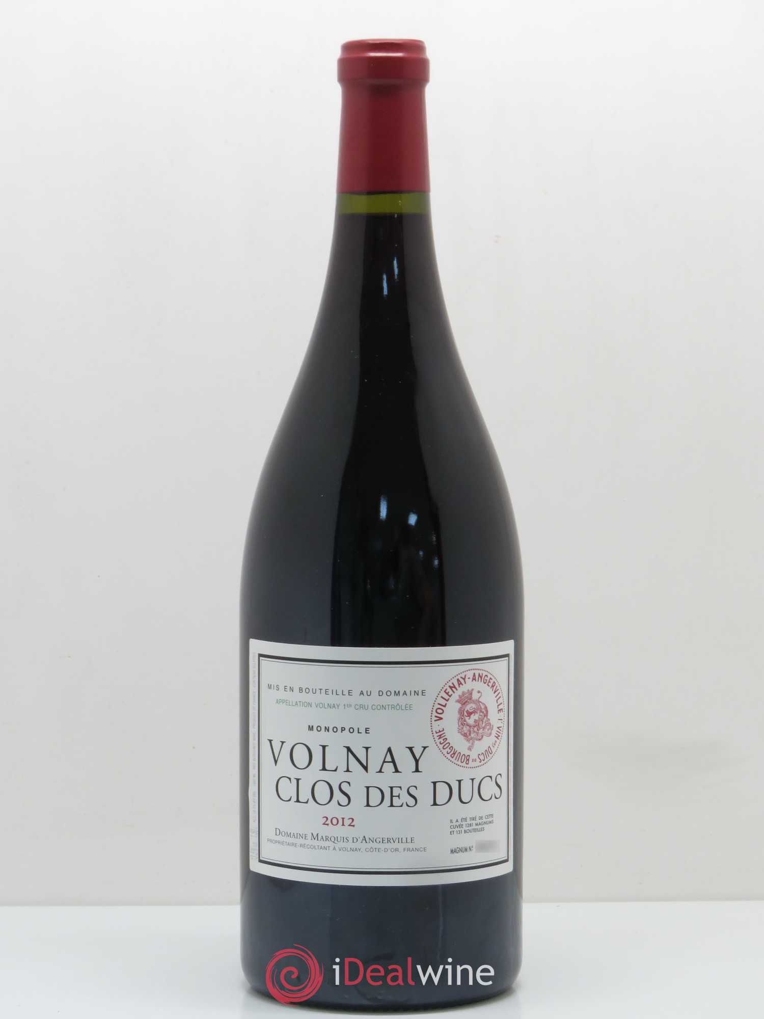 Volnay 1er Cru Clos des Ducs Marquis d'Angerville (Domaine) 2012 - Lot de 1 magnum - 0
