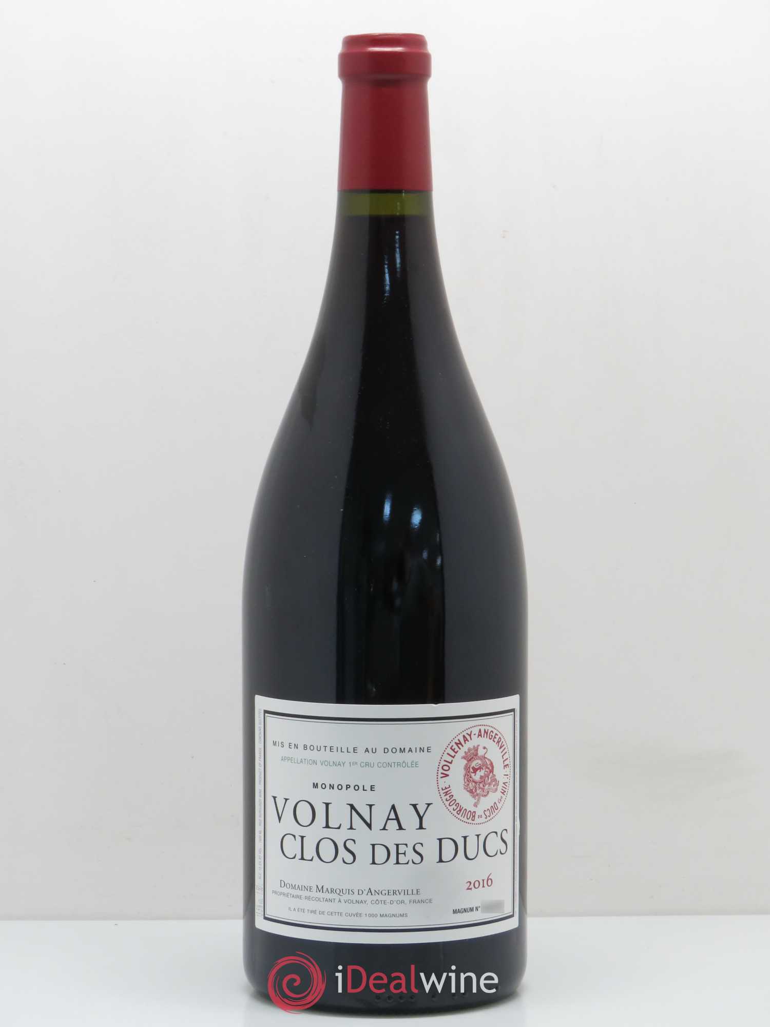 Volnay 1er Cru Clos des Ducs Marquis d'Angerville (Domaine) 2016 - Lot de 1 magnum - 0