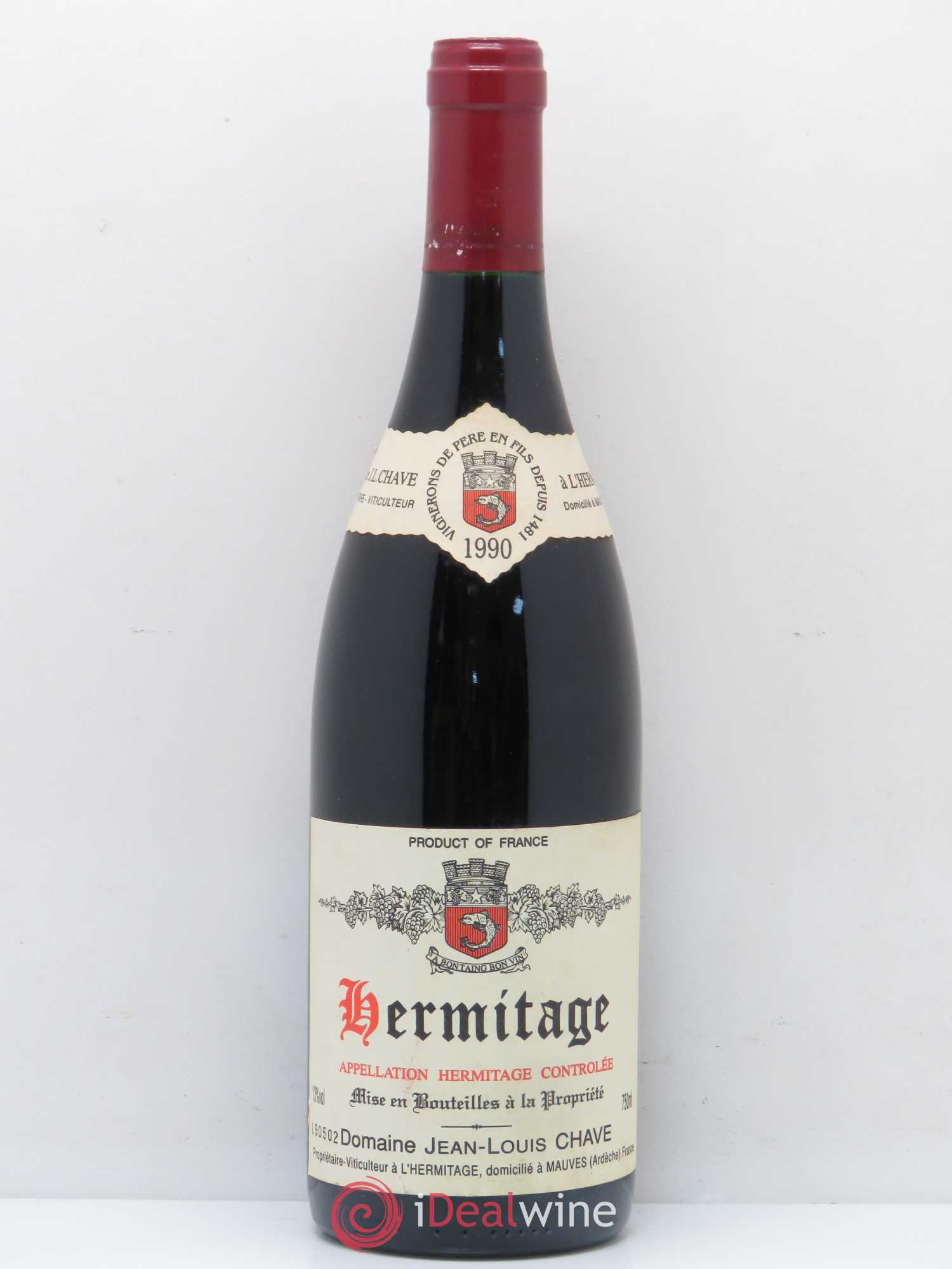 Hermitage Jean-Louis Chave 1990 - Lot de 1 bouteille - 0