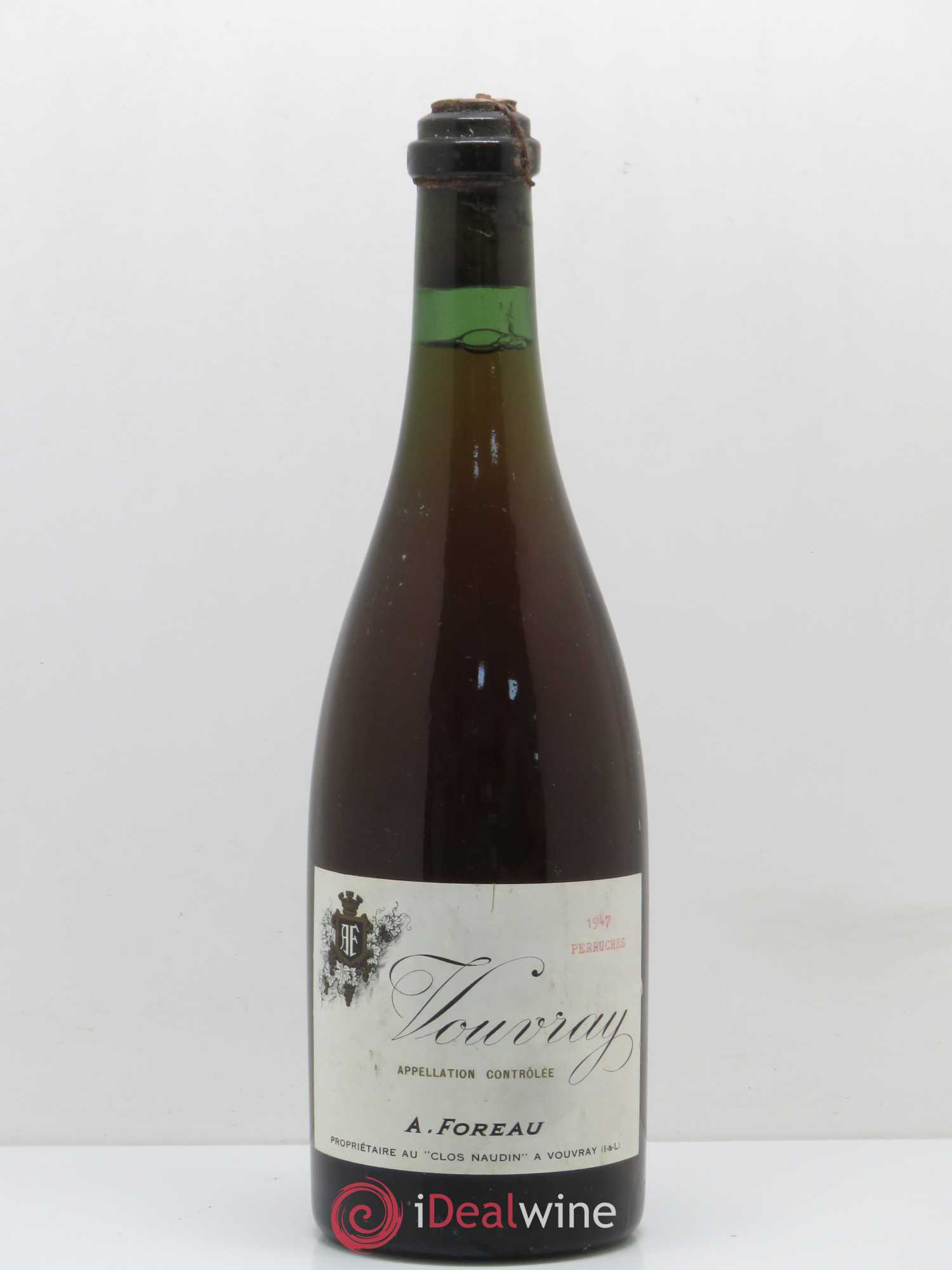 Vouvray Perruches Clos Naudin - Philippe Foreau 1947 - Posten von 1 Flasche - 0