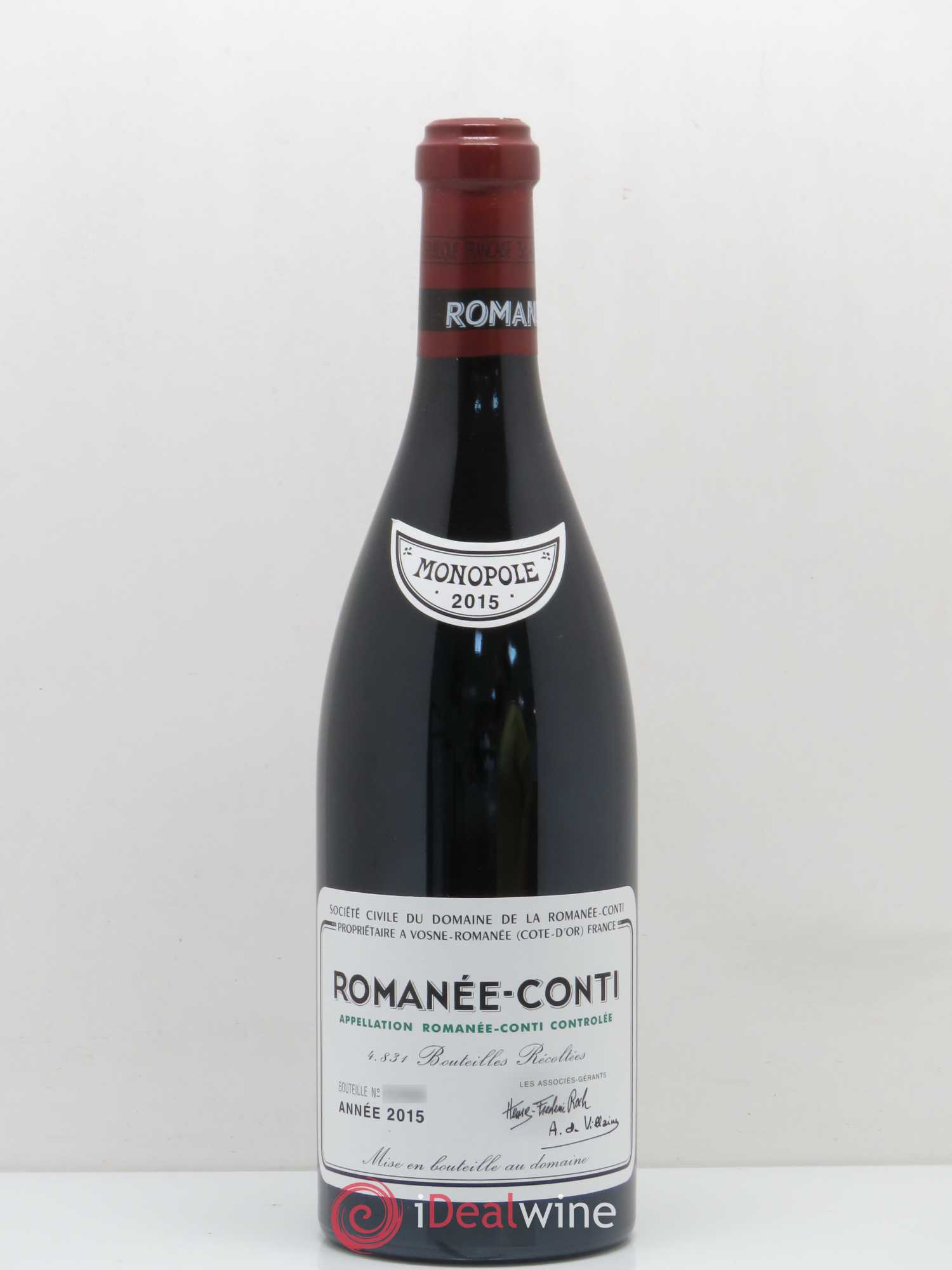 Romanée-Conti Grand Cru Domaine de la Romanée-Conti 2015 - Lot de 1 bouteille - 0