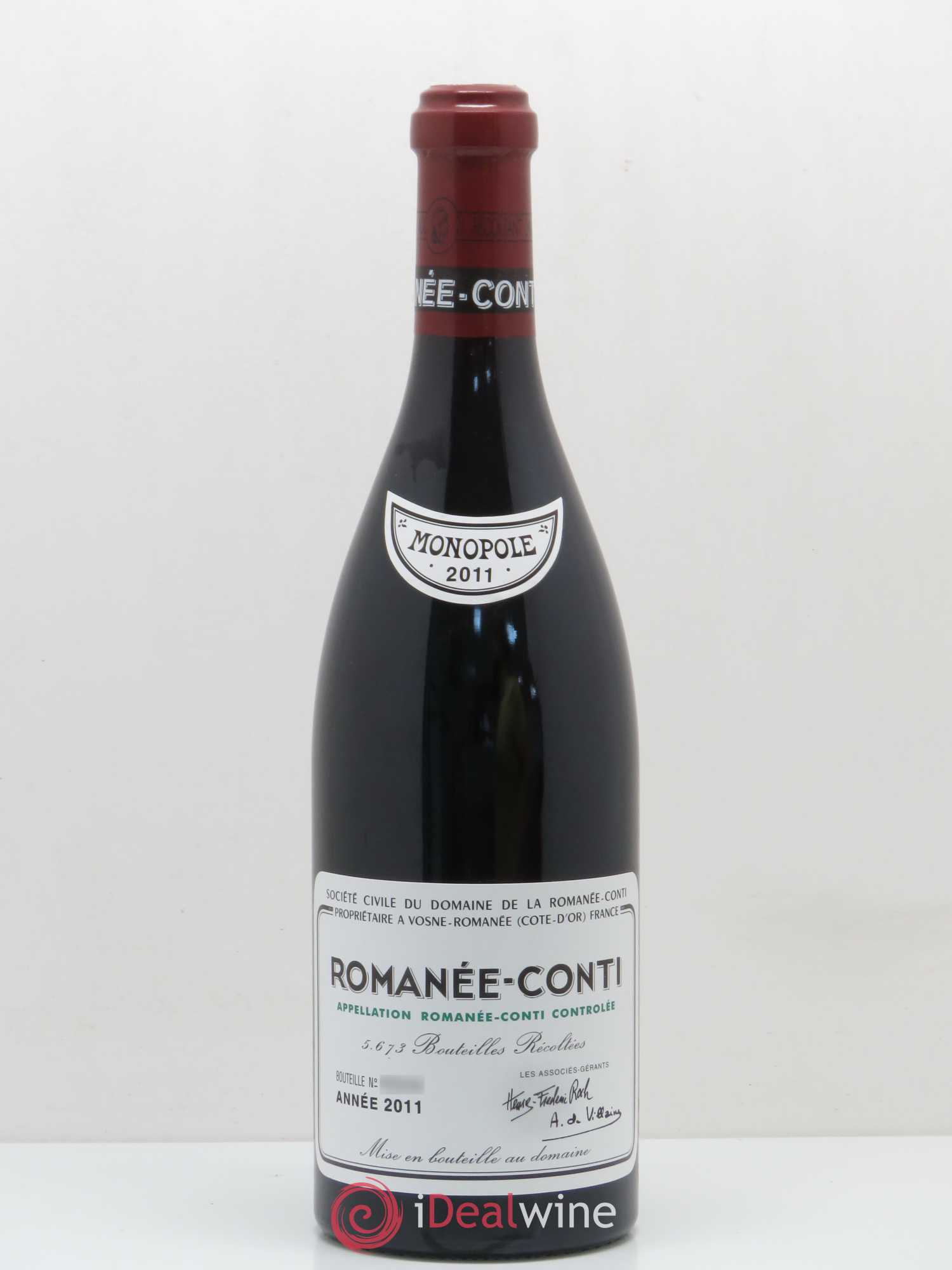 Romanée-Conti Grand Cru Domaine de la Romanée-Conti 2011 - Lot de 1 bouteille - 0