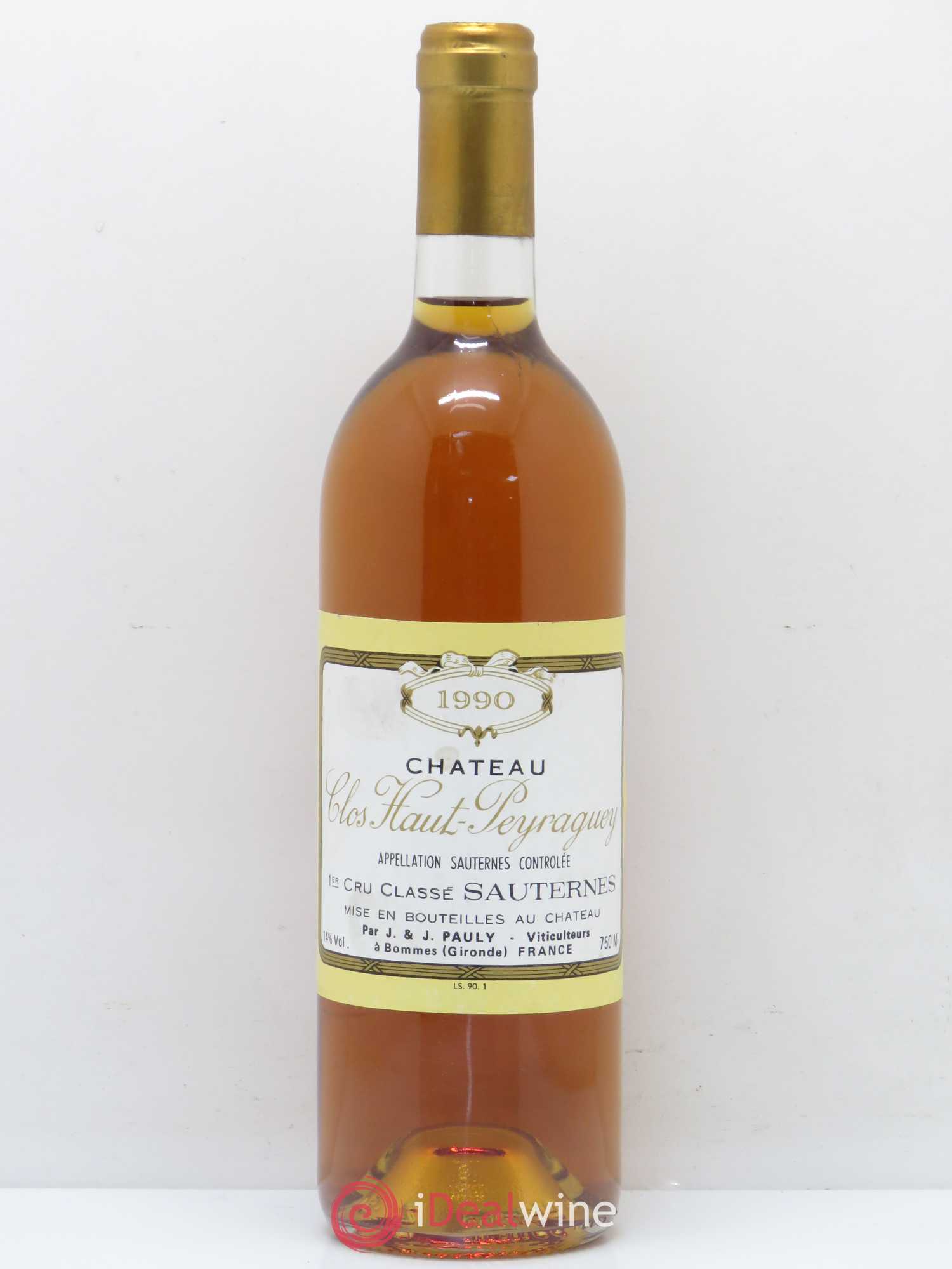 Clos Haut-Peyraguey 1er Grand Cru Classé 1990 - Lotto di 1 bottiglia - 0