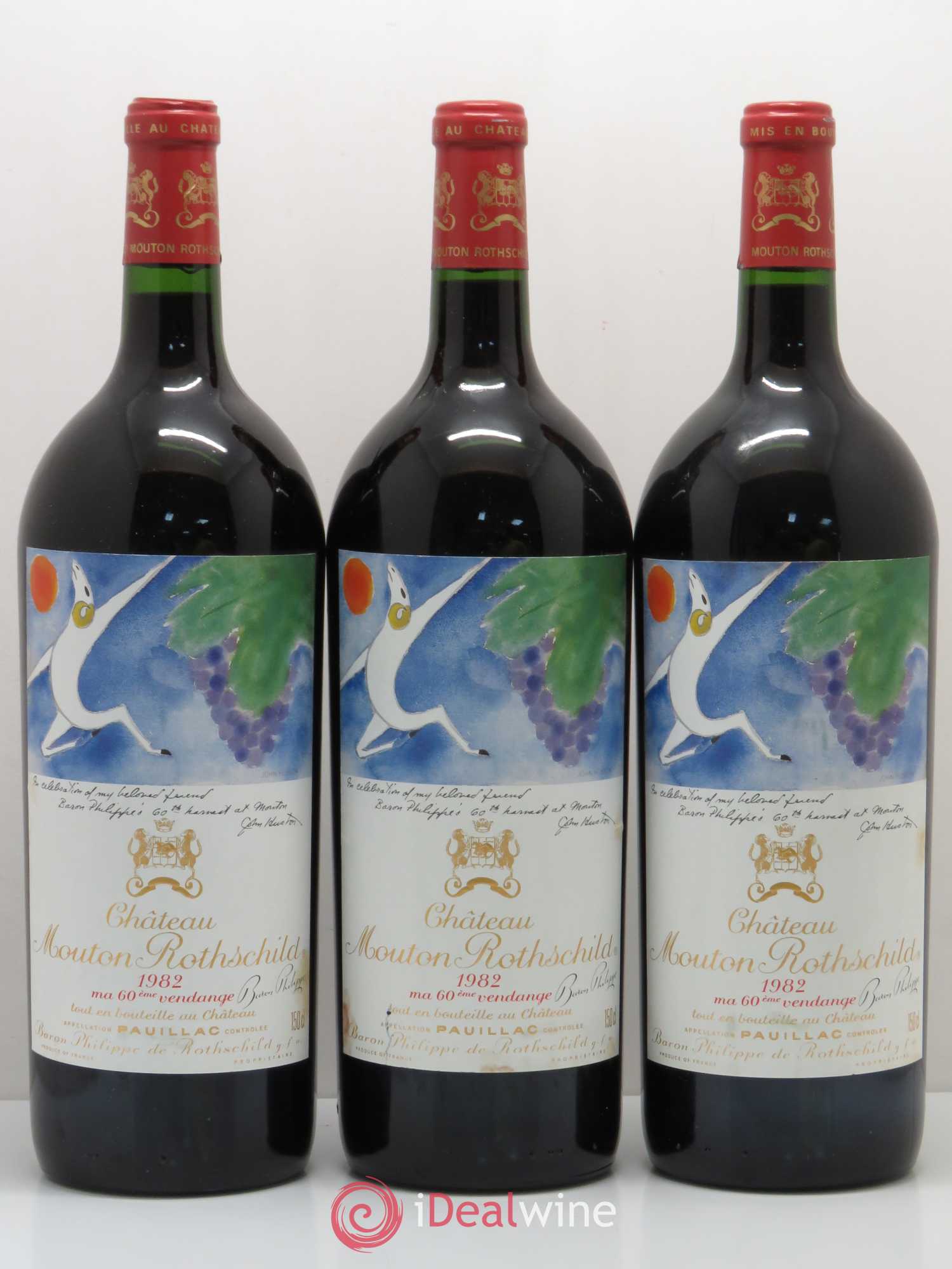Château Mouton Rothschild 1er Grand Cru Classé 1982 - Posten von 6 Magnum - 2
