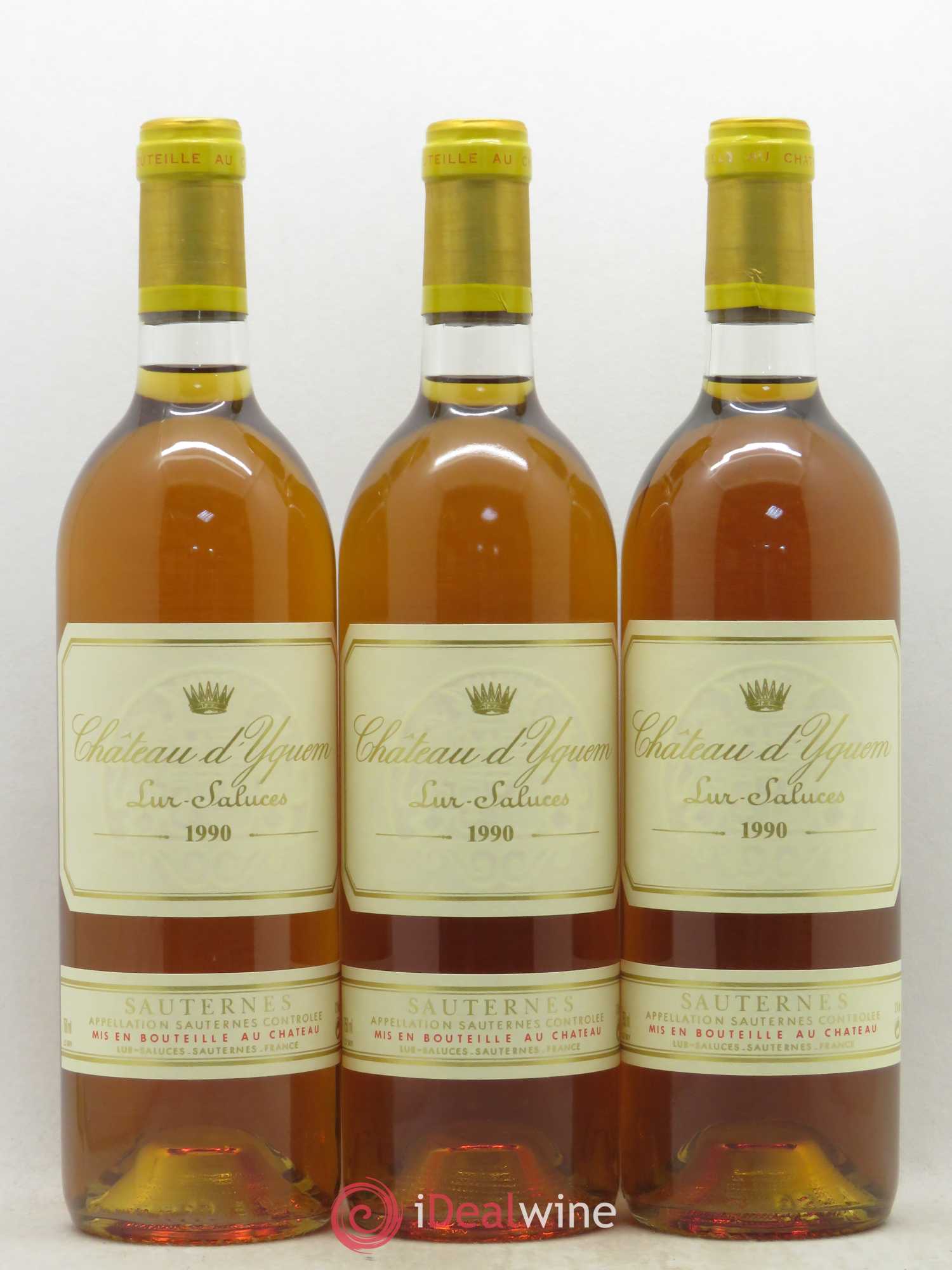Château d' Yquem 1er Cru Classé Supérieur 1990 - Lotto di 3 bottiglie - 0