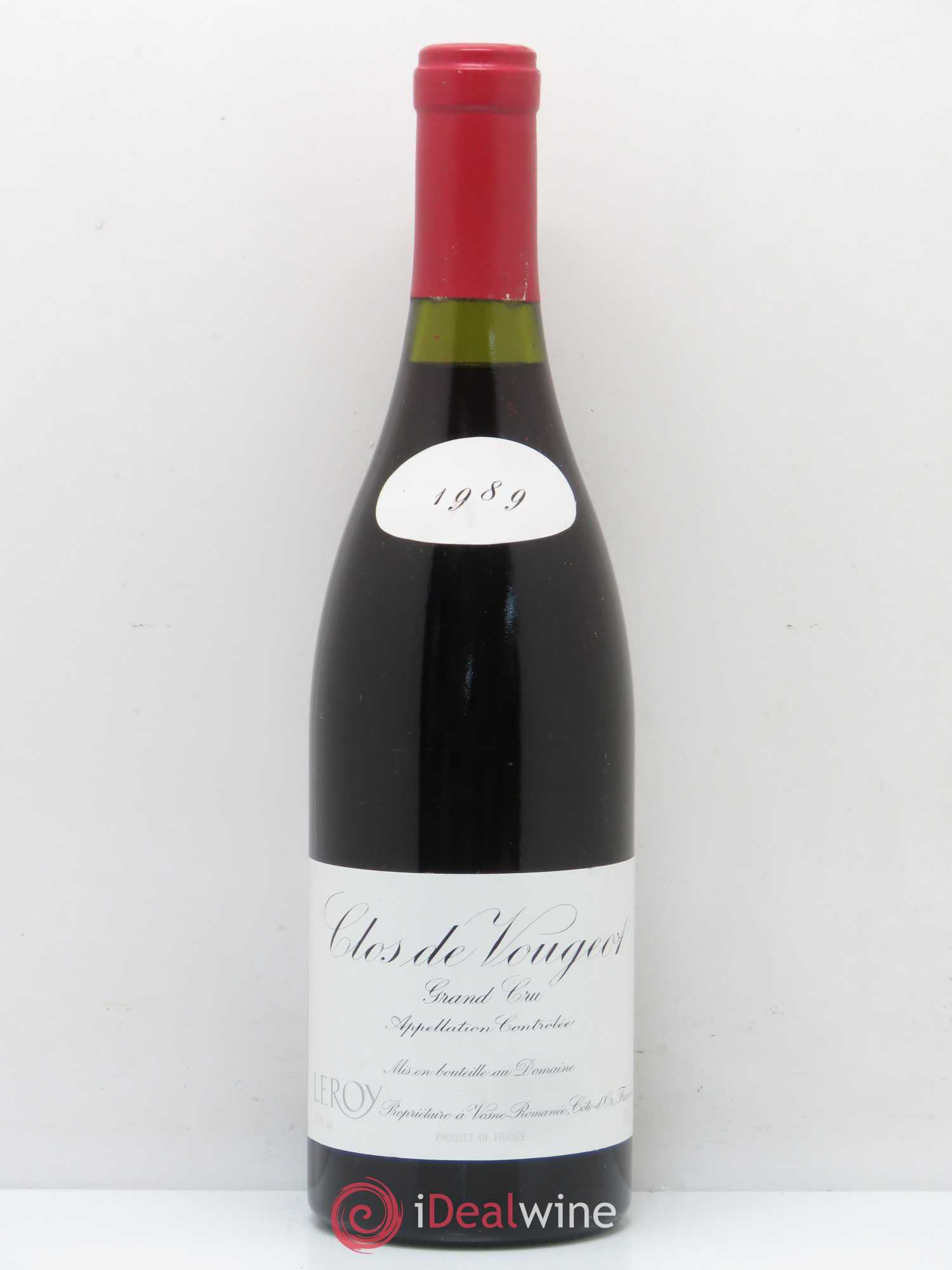 Clos de Vougeot Grand Cru Leroy (Domaine) 1989 - Lot de 1 bouteille - 0