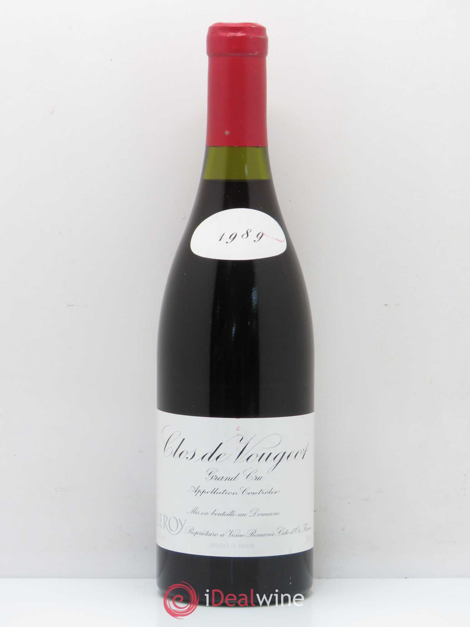 Clos de Vougeot Grand Cru Leroy (Domaine) 1989 - Lot de 1 bouteille - 0