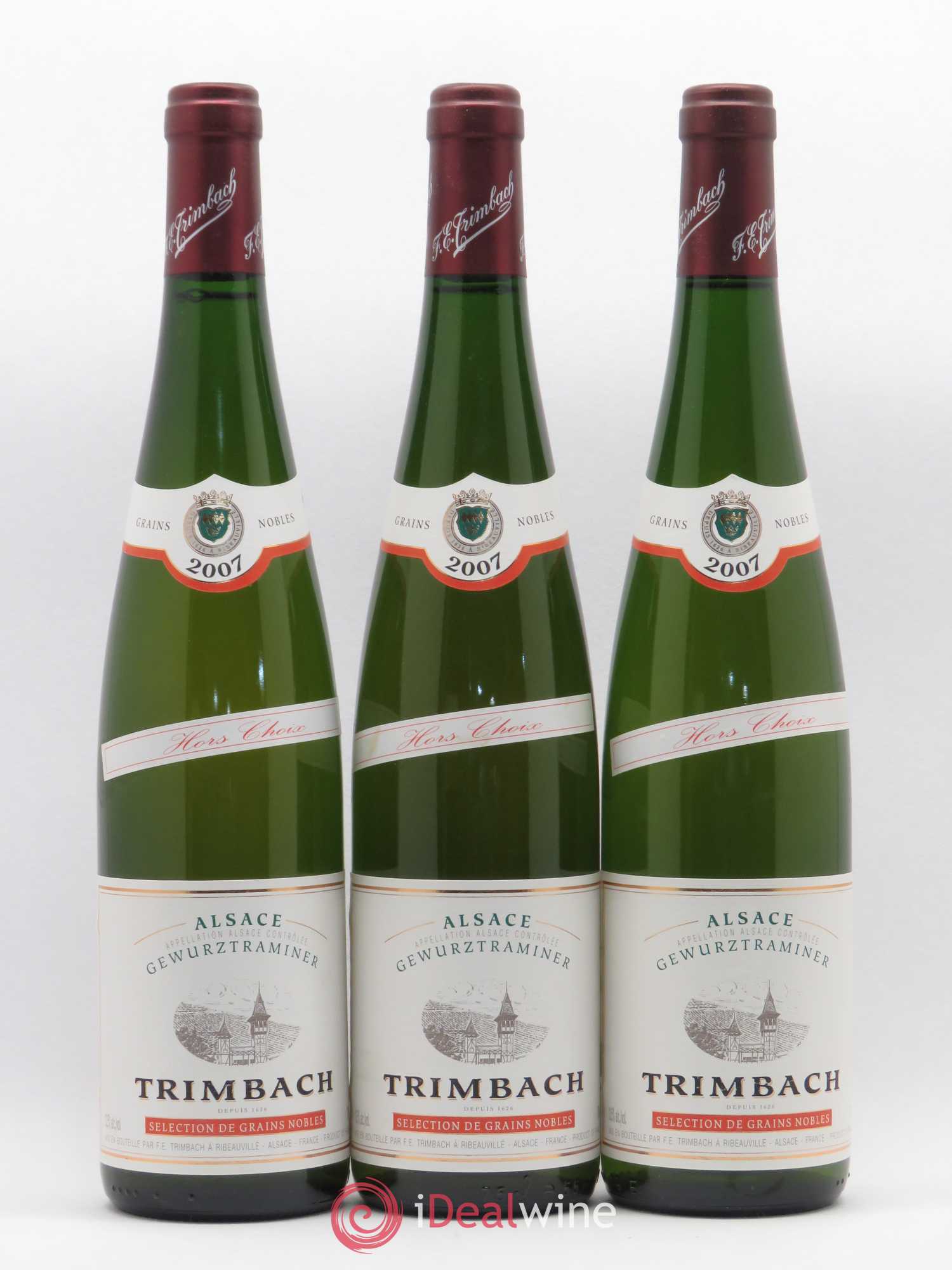 Alsace Gewurztraminer Sélection de Grains Nobles Trimbach (Domaine) Hors Choix 2007 - Lotto di 3 bottiglie - 0