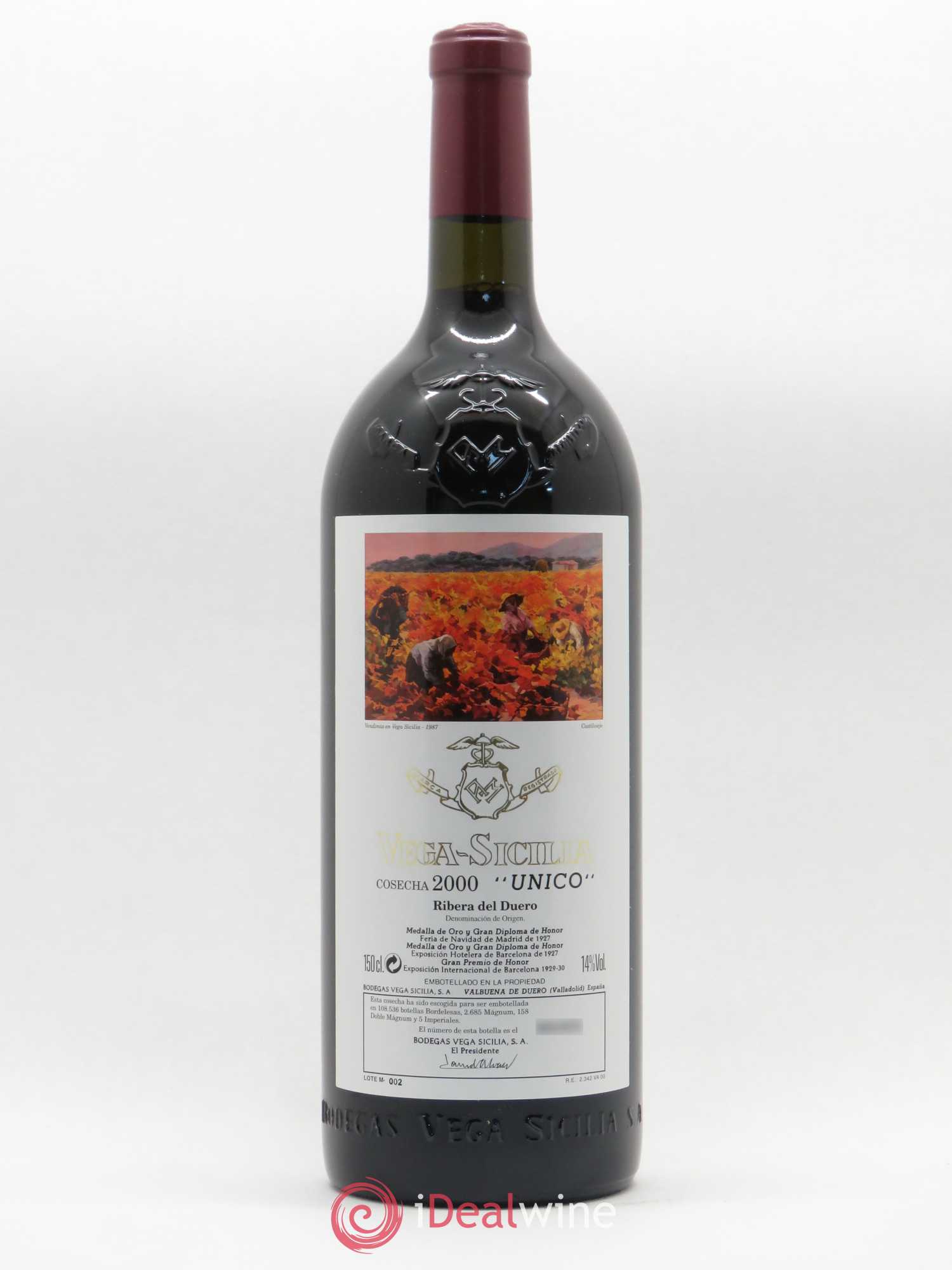 Ribera Del Duero DO Vega Sicilia Unico Famille Alvarez 2000 - Lot de 1 magnum - 0