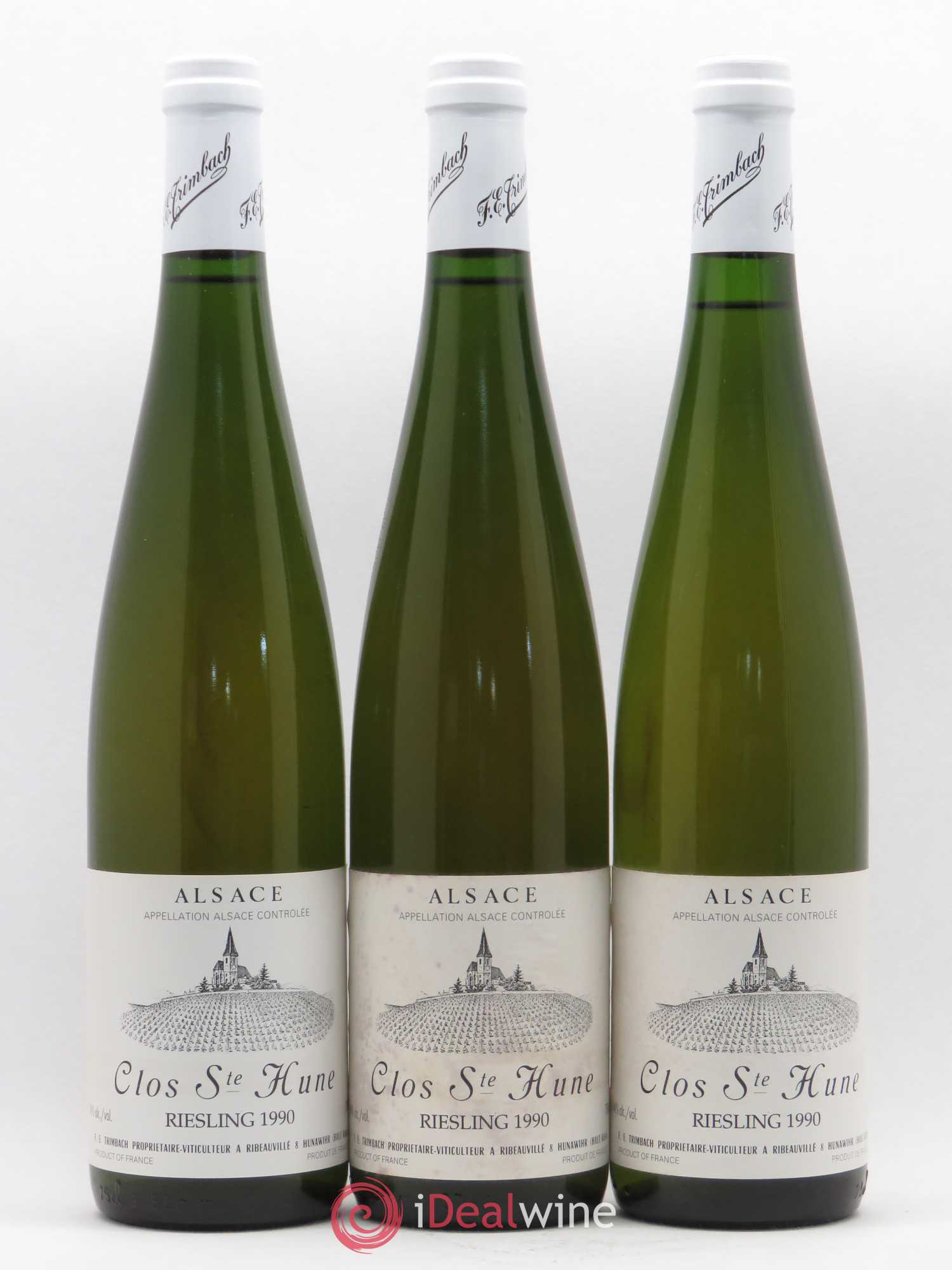 Alsace Riesling Clos Sainte-Hune Trimbach (Domaine) 1990 - Posten von 3 Flaschen - 0
