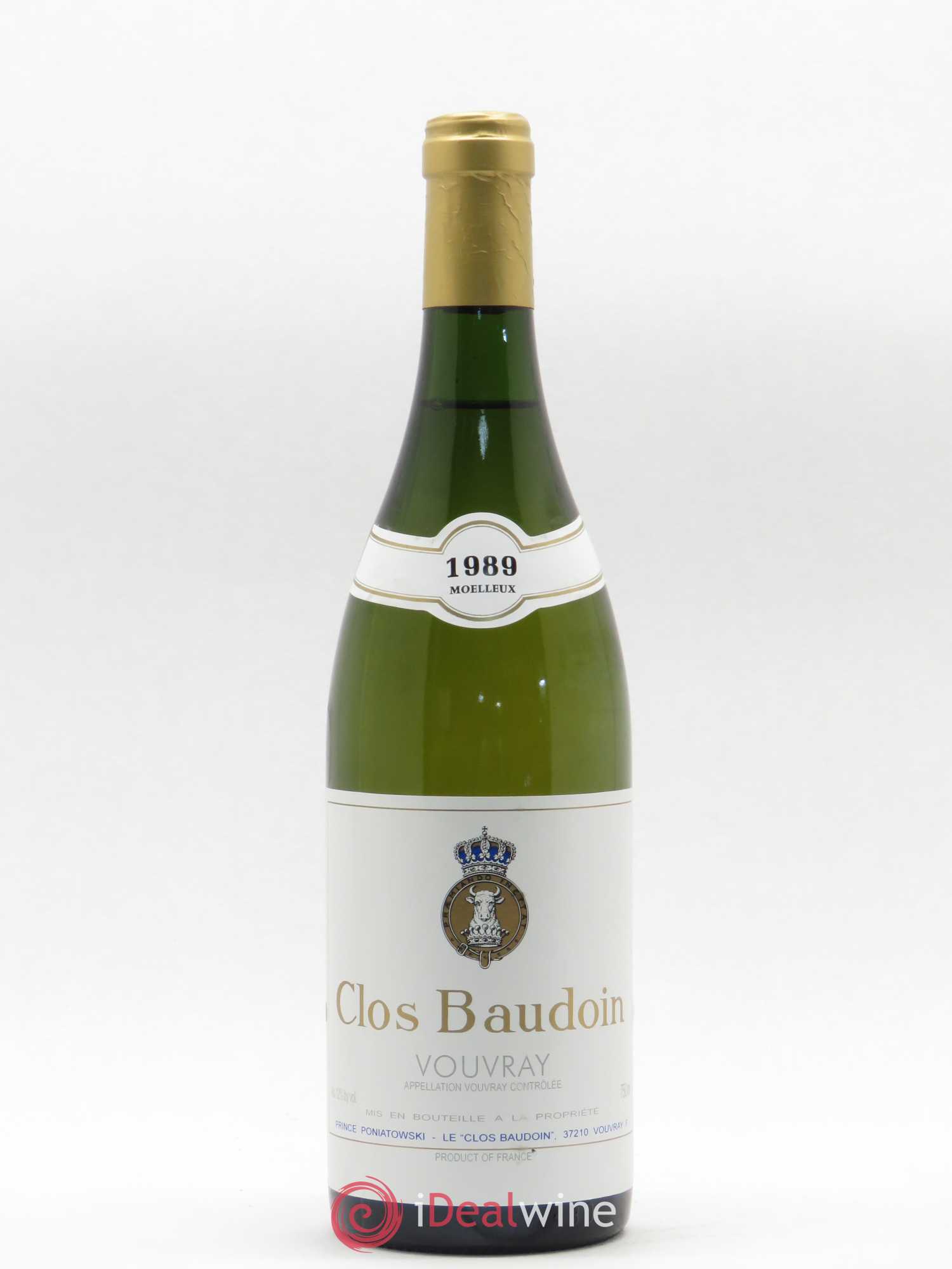 Vouvray Clos Baudoin Prince Poniatowski 1989 - Posten von 1 Flasche - 0